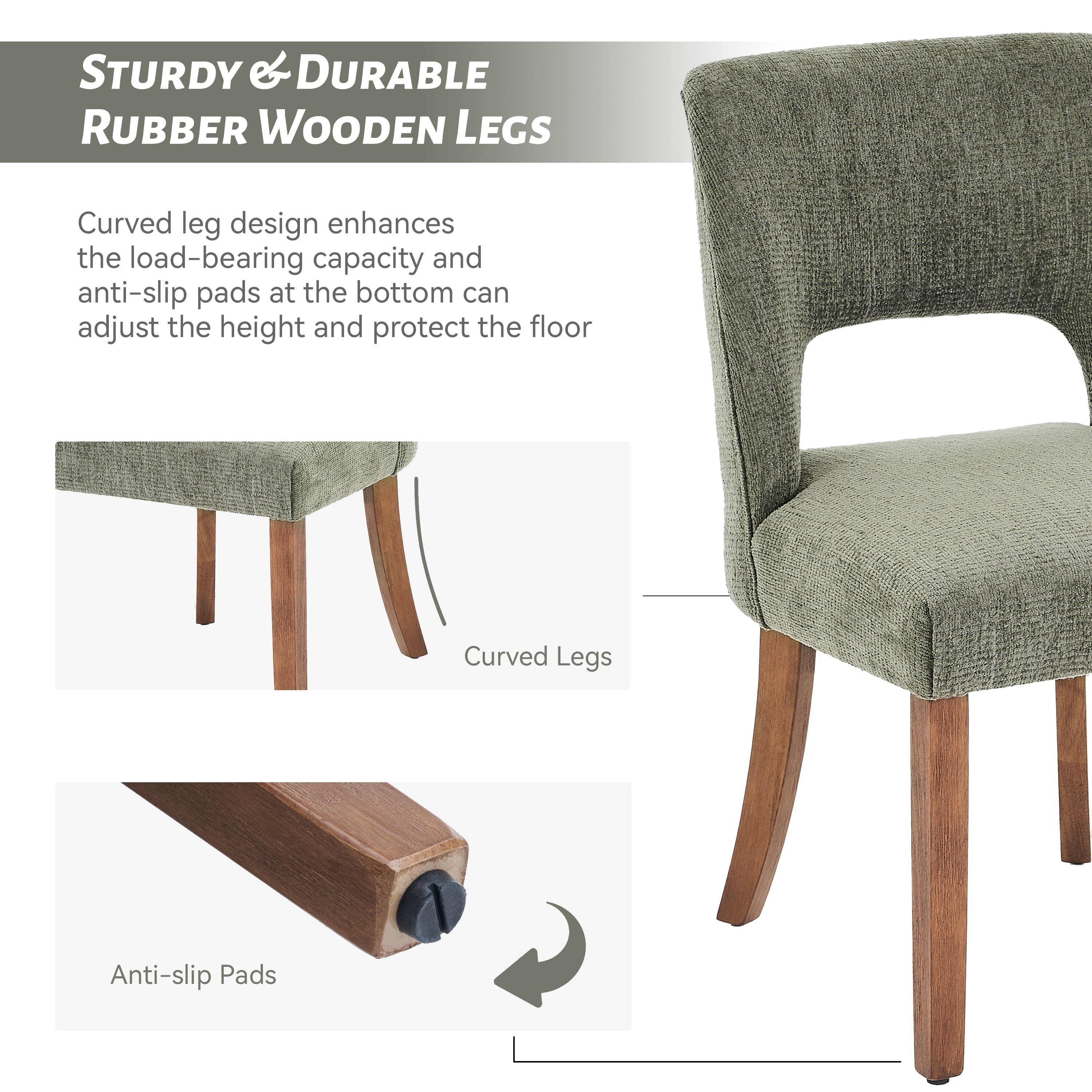 Keoni VK-007-GRN Dining-Chairs - View #4