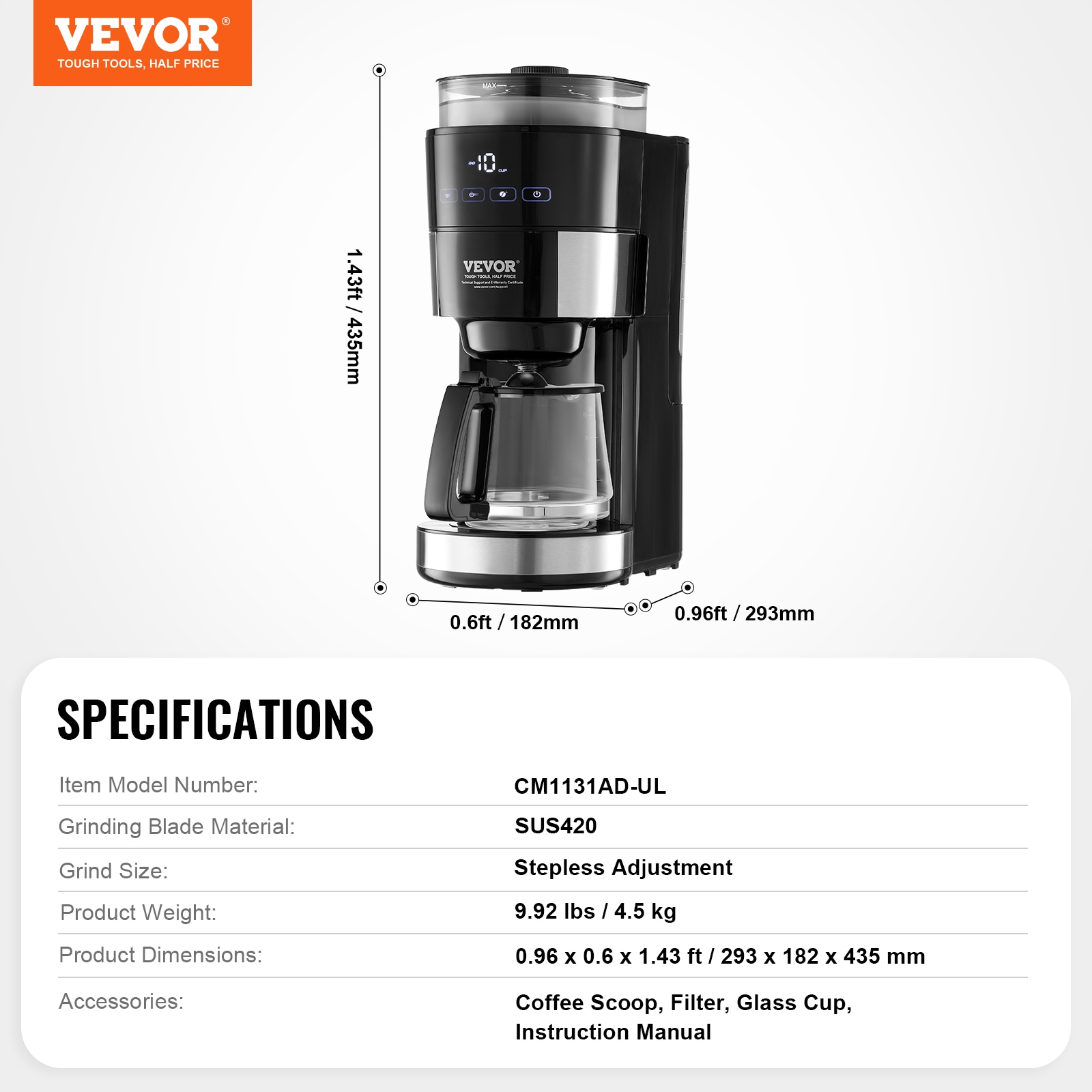 VEVOR ZCKYMCZKFJ10OPLE6V1 Coffee-Makers - View #8