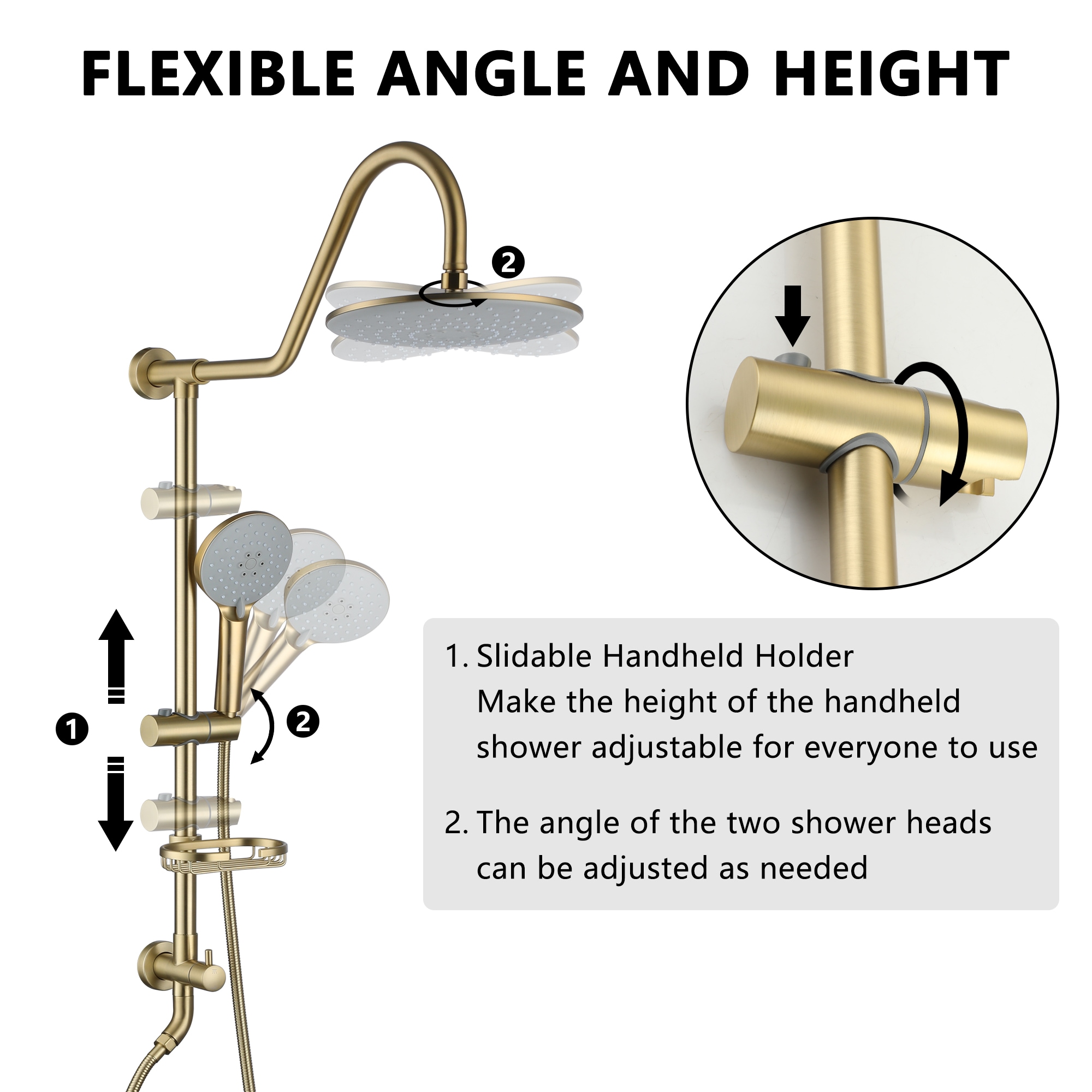 Clihome CL-EB10CBN Showerhead-Bar-Panels - View #8