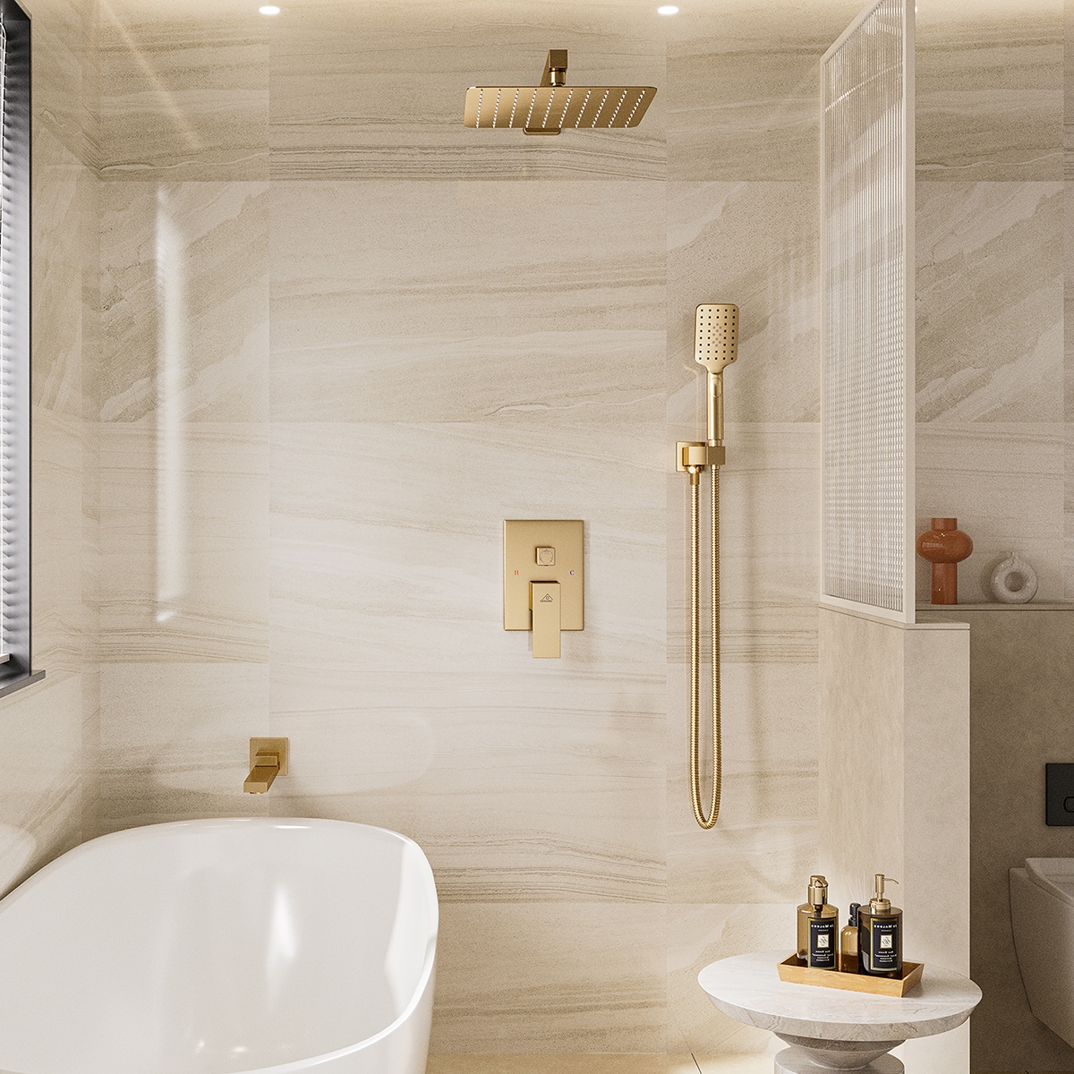 Mondawe MO6006-12GD Showerhead-Bar-Panels - View #4