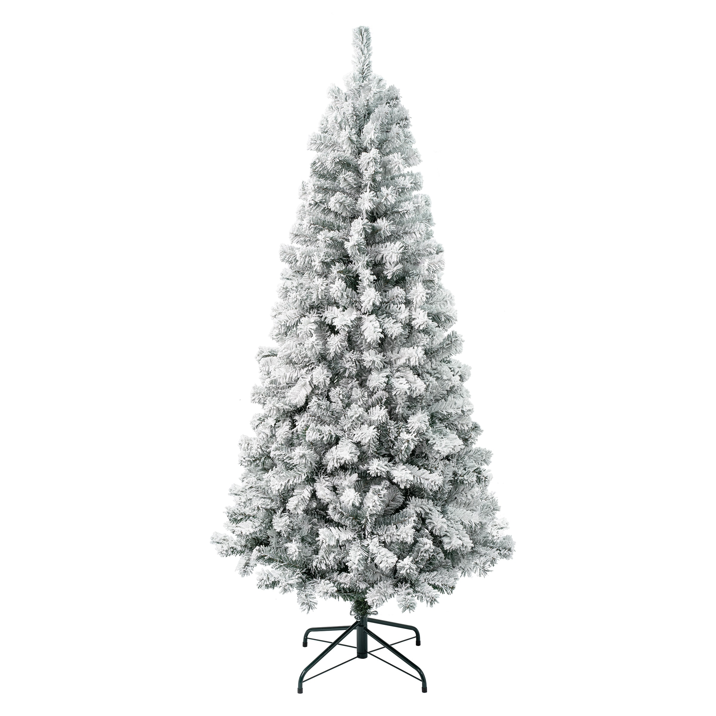 National Tree Company AC100-500-60F 6-ft Slim Flocked Artificial Christmas Tree