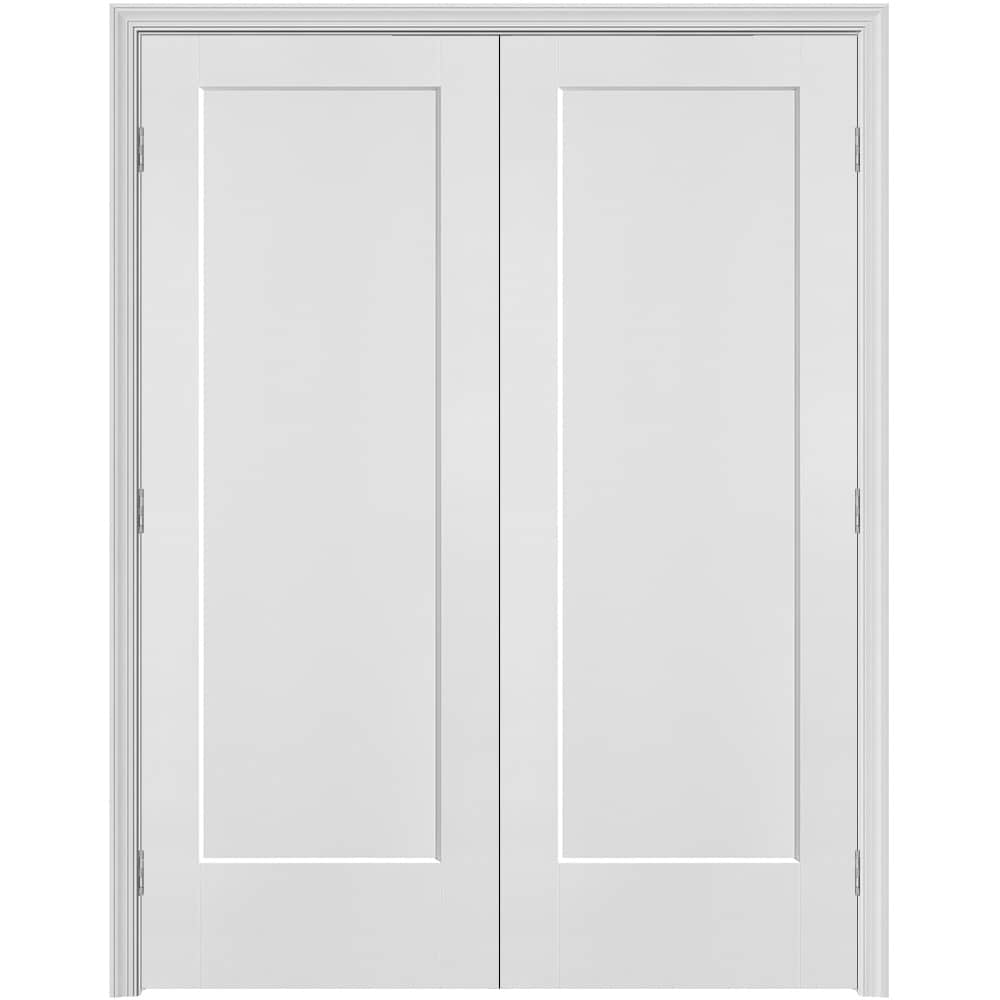 Masonite 60-in x 80-in Hollow Core 1-panel Bi-parting Smooth Primed ...