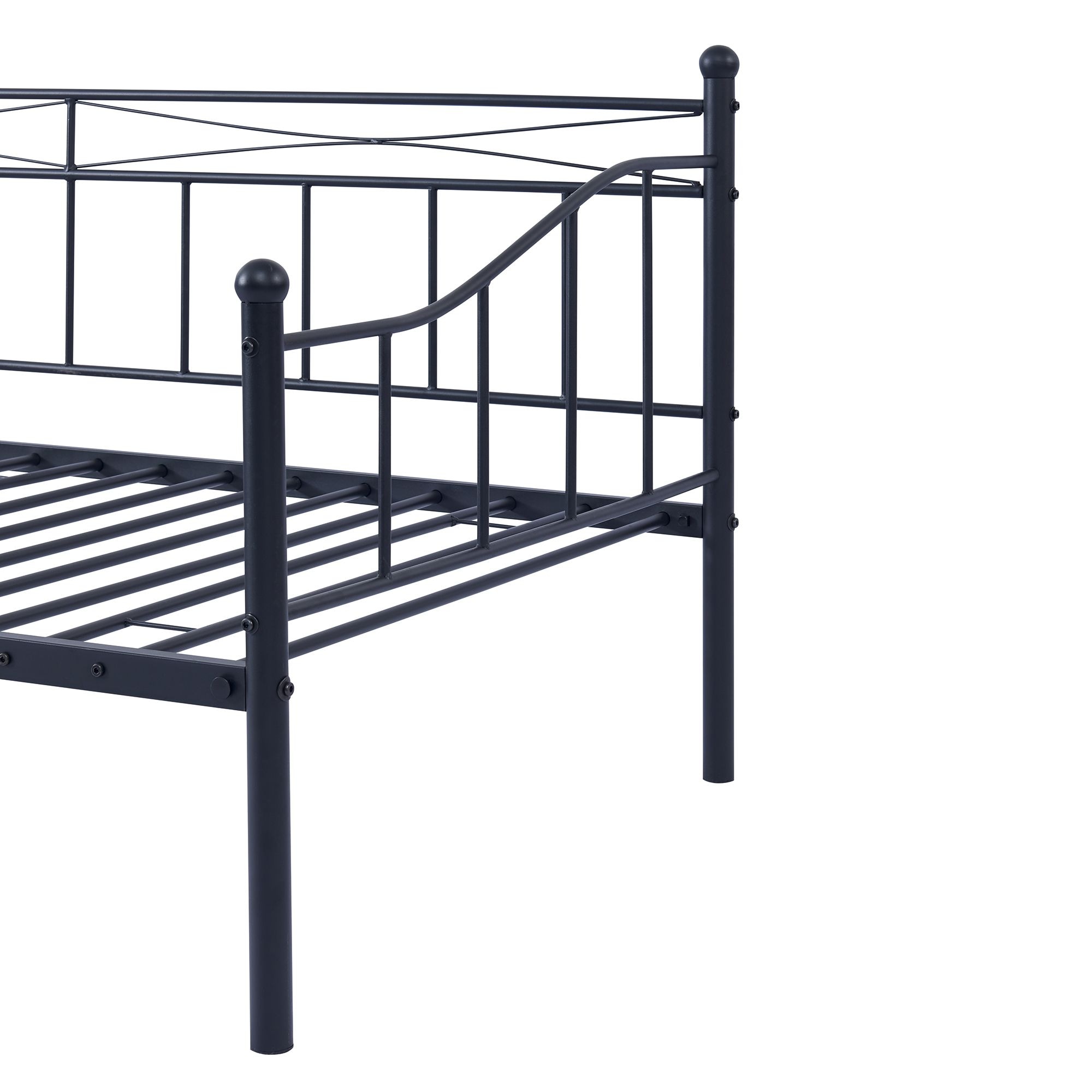 Yiekholo Contemporary Black Metal Daybed With Pull Down Bed Twin In The ...