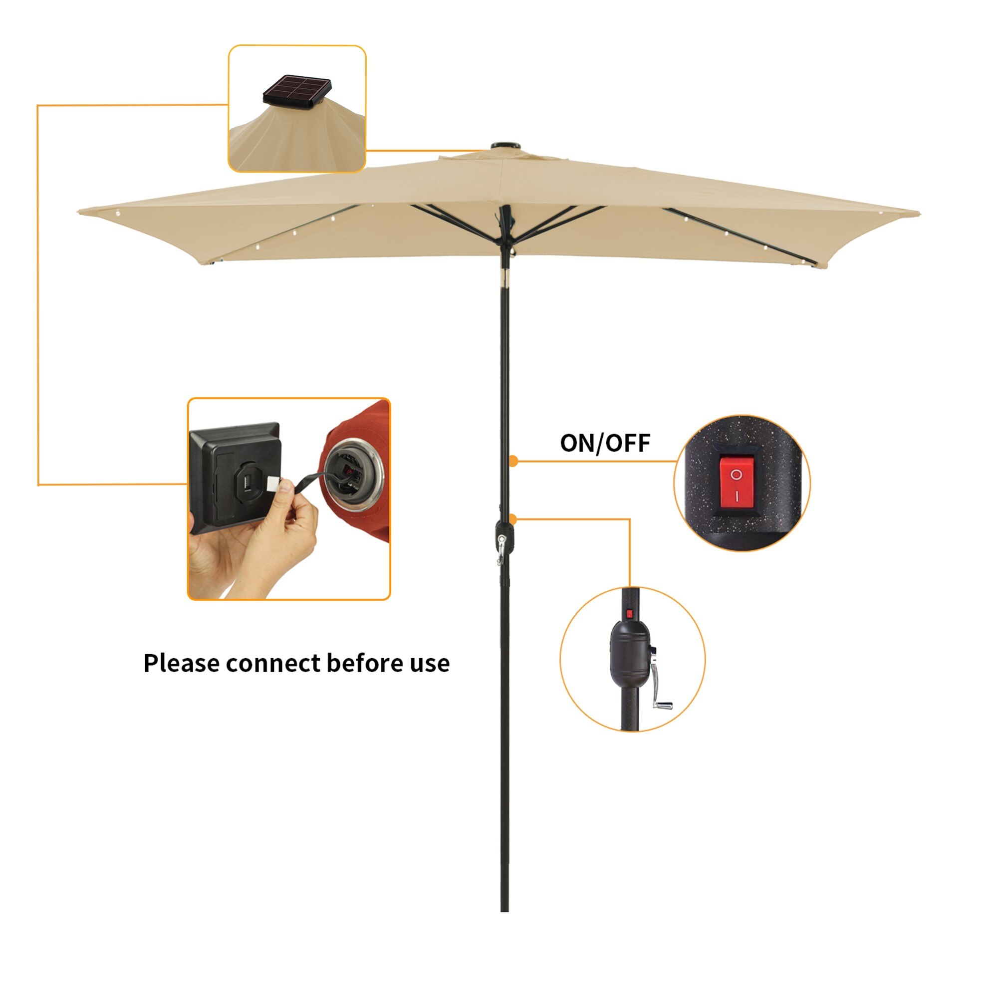 CASAINC WF-SM-RLED300TP Umbrellas-2 - View #5