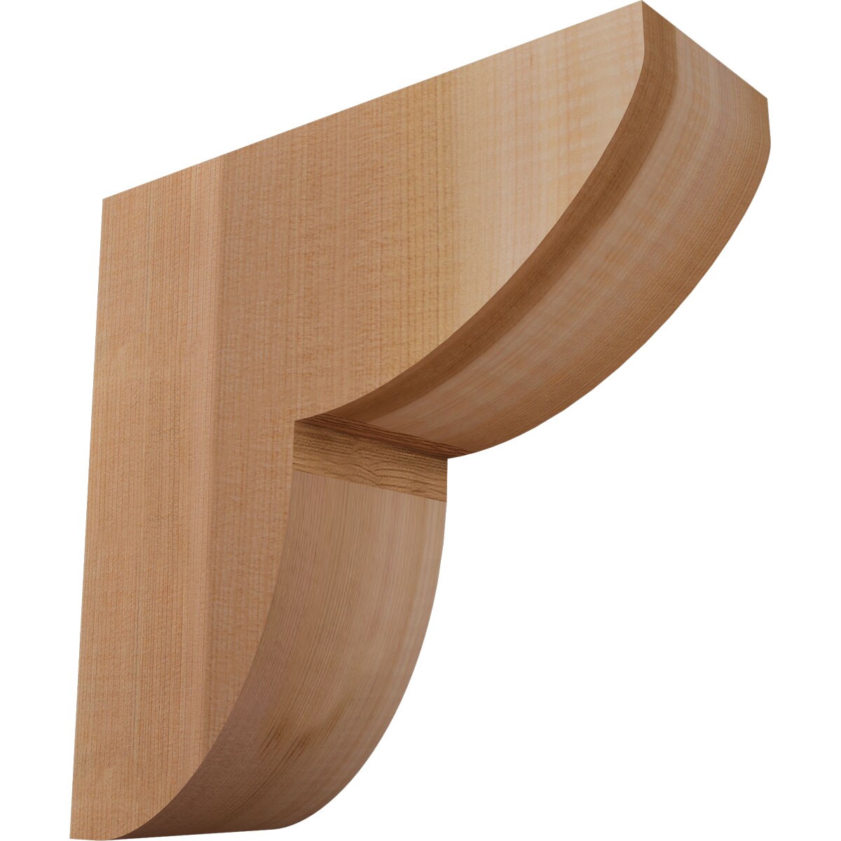 Ekena Millwork COR04X10X10CRE00SWR 3-1/2-in x 10-in x 10-in Crestline Unfinished Western red cedar Wood Paintable/Stainable Corbel