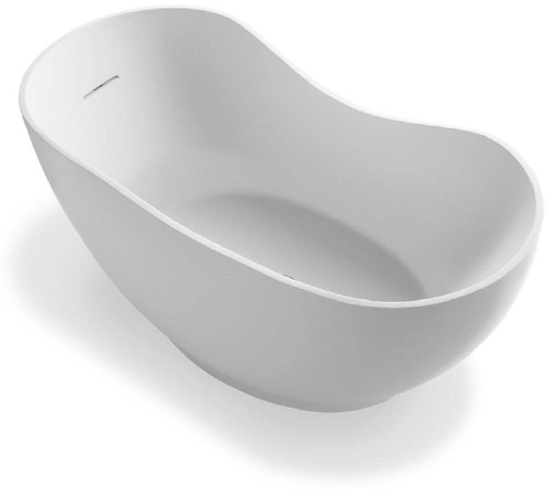 Abrazo Collection K-1800-0 66"" x 31.50"" x 19.56"" Freestanding Soaking Bath Tub with Integral Lumbar Support  Slotted Overflow Allows for Deep Soaking -  Kohler