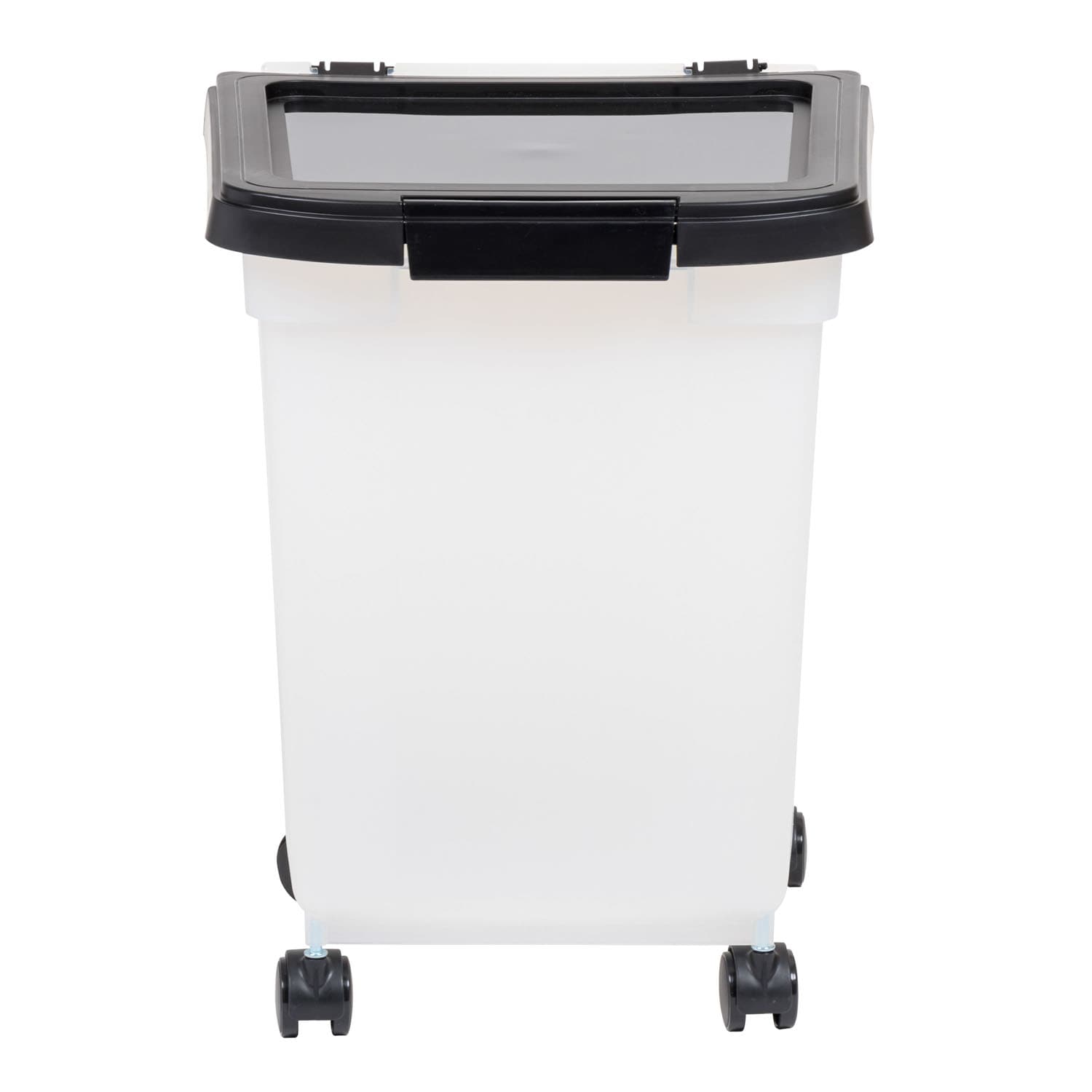 Clear Black 25 lb Airtight Plastic Pet Food Container