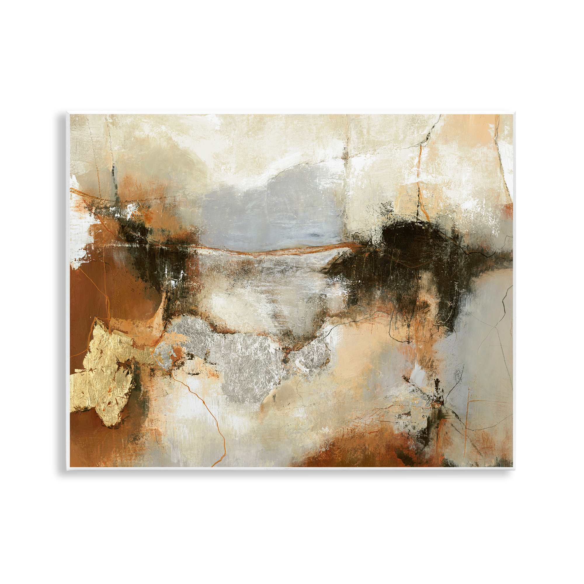 Stupell Industries BS-783-WD-11X14 Unique Earthy Abstraction Wall Plaque design by Design Fabrikken