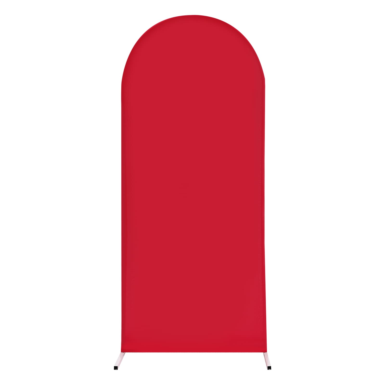 CNCEST YLJHKT-001700 2.62-ft W x 5.91-ft H Arched Red Background with White Arch Steel Garden Arbor