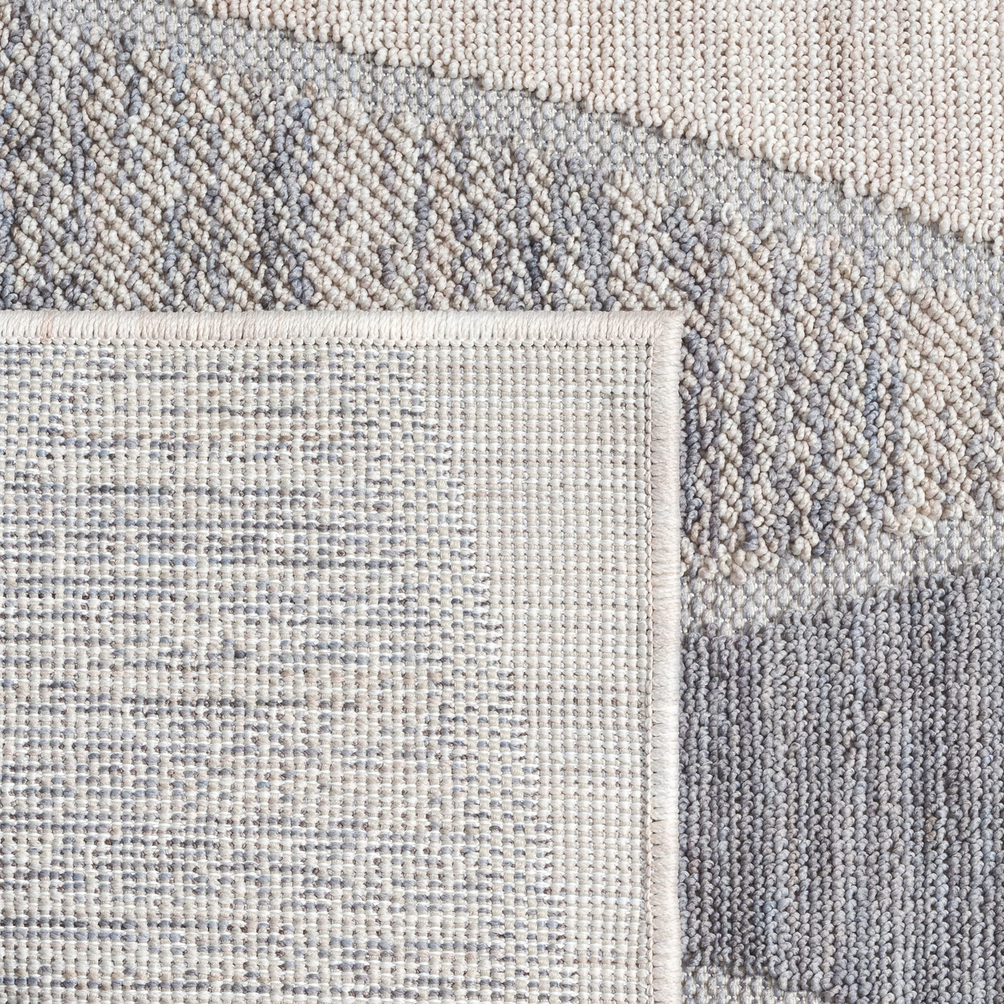 Winona Reversible Blue and Ivory 8' x 9' Synthetic Area Rug