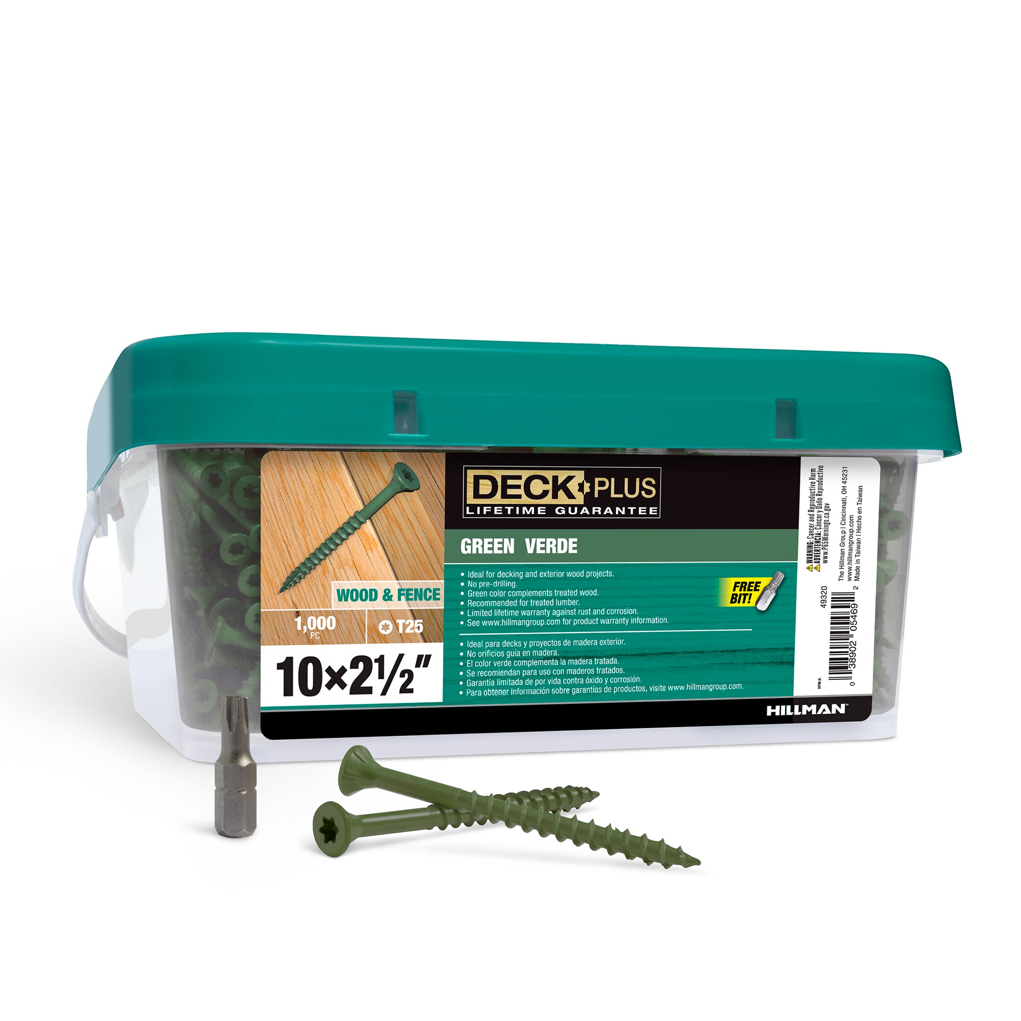 Deck Plus 49320 #10 x 2-1/2-in Wood To Wood Deck Screws (1000-Per Box)