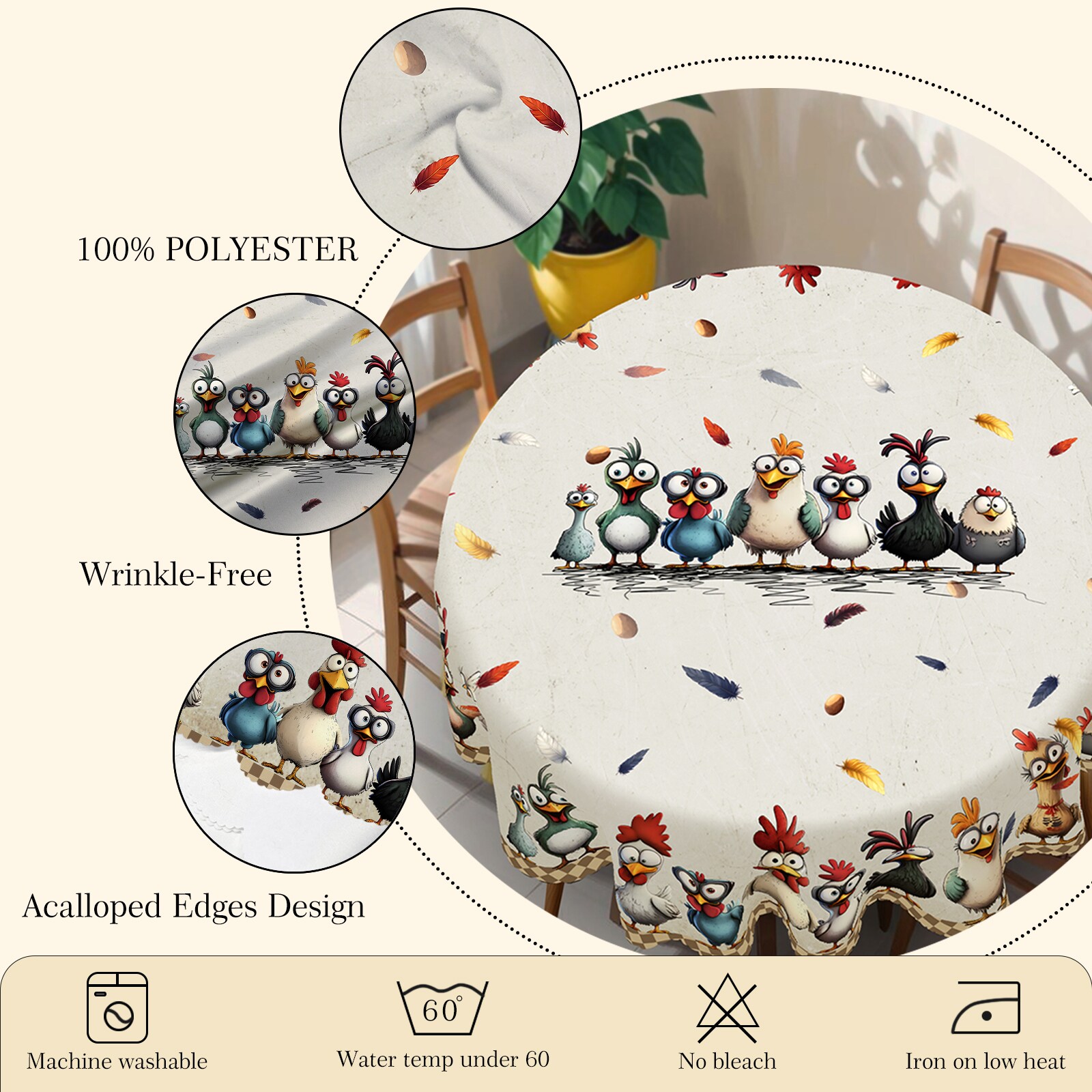 WISH TREE DWZBGREY60IN Table-Covers - View #4
