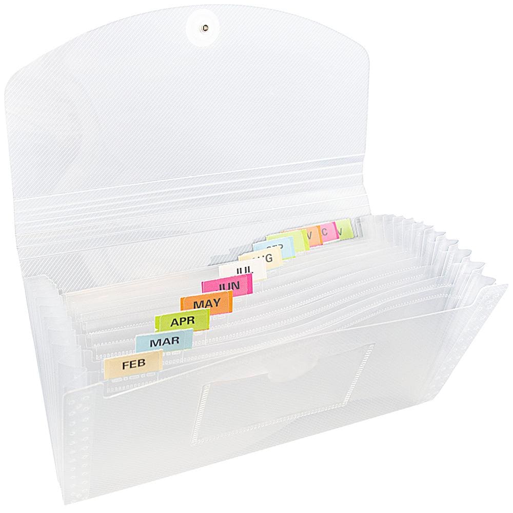 JAM Paper Clear Plastic 5-in x 10-1/2-in Pocket Folder in the Folders  department at 
