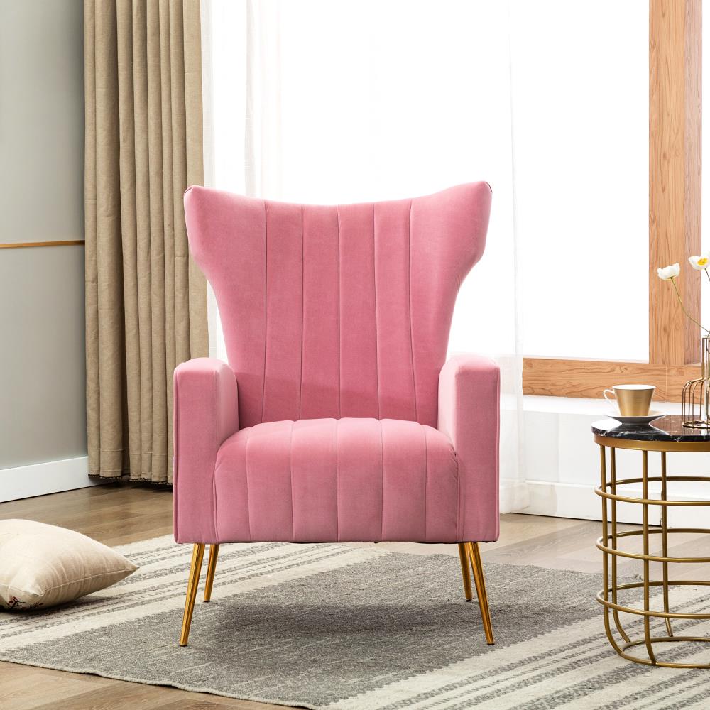 KINWELL CHAIR Vintage Pink Accent Chair at Lowes.com