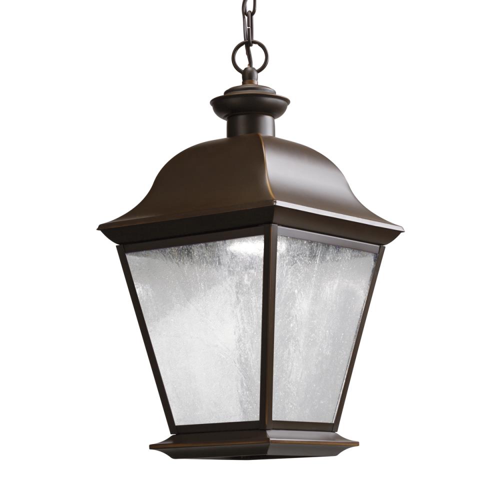 Kichler Mount Vernon Olde Bronze Traditional Seeded Glass Lantern LED ...