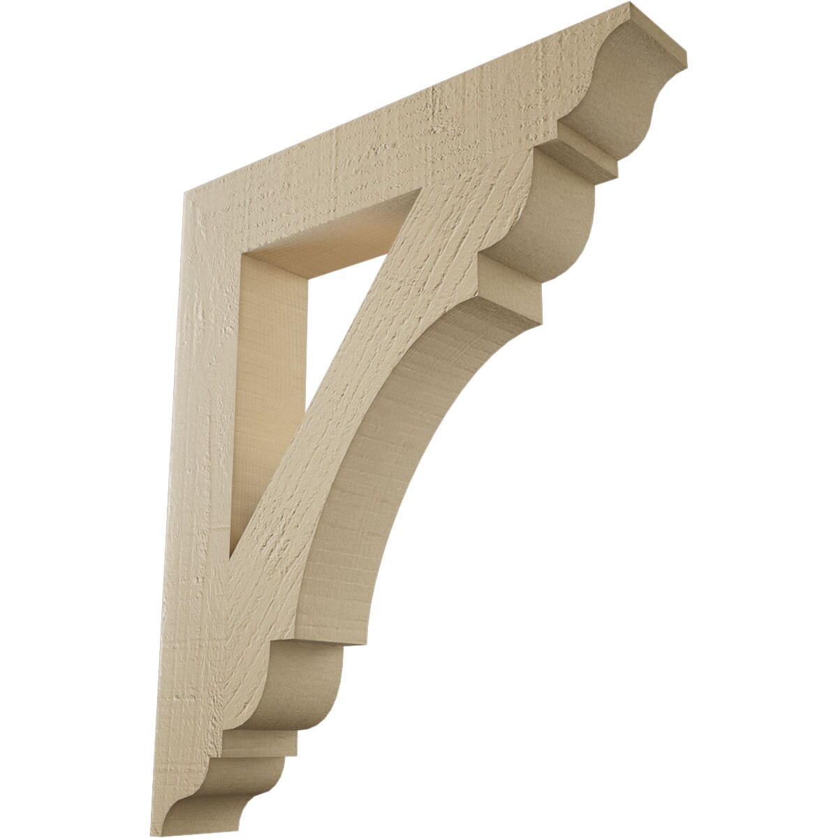 Ekena Millwork 2114944 Olympic Rough Cedar Woodgrain TimberThane 3-1/2-in x 24-in x 20-in Brown Urethane Standard bracket