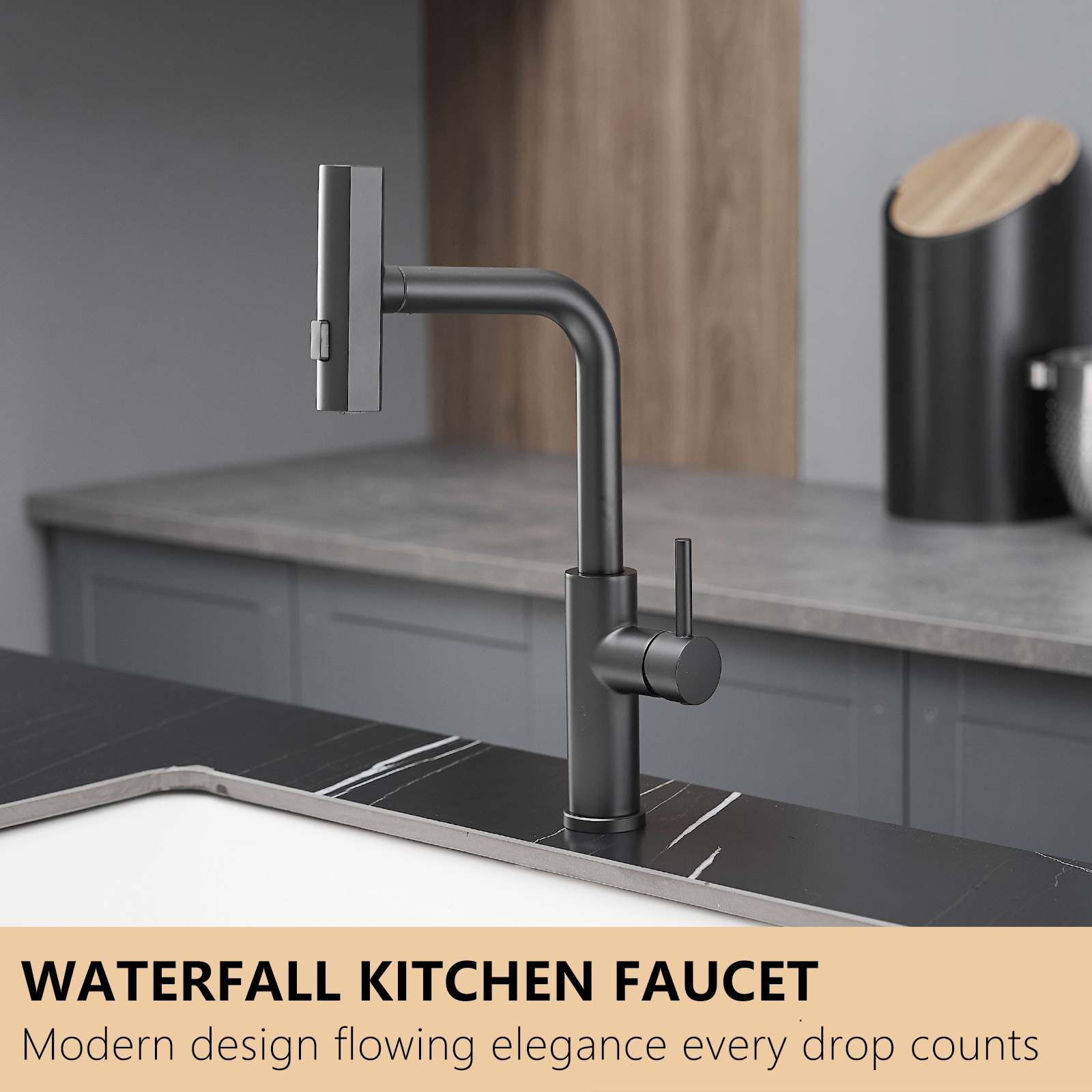 Mondawe AM-K163A-MB Kitchen-Faucets - View #3