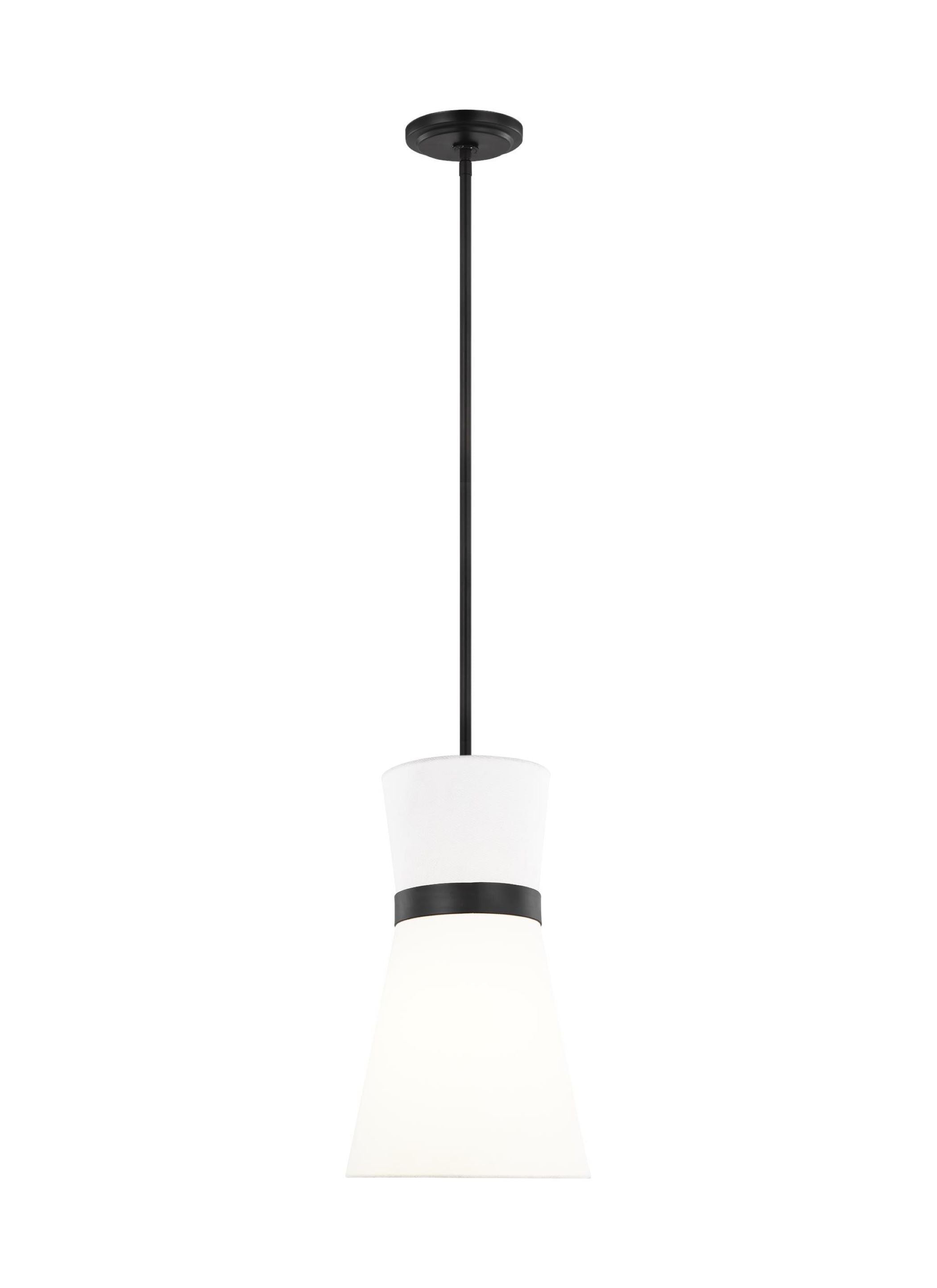 Generation Lighting 6590501EN3-112 Clark 1 -Light Midnight Black Modern/contemporary Geometric Mini Hanging Pendant light