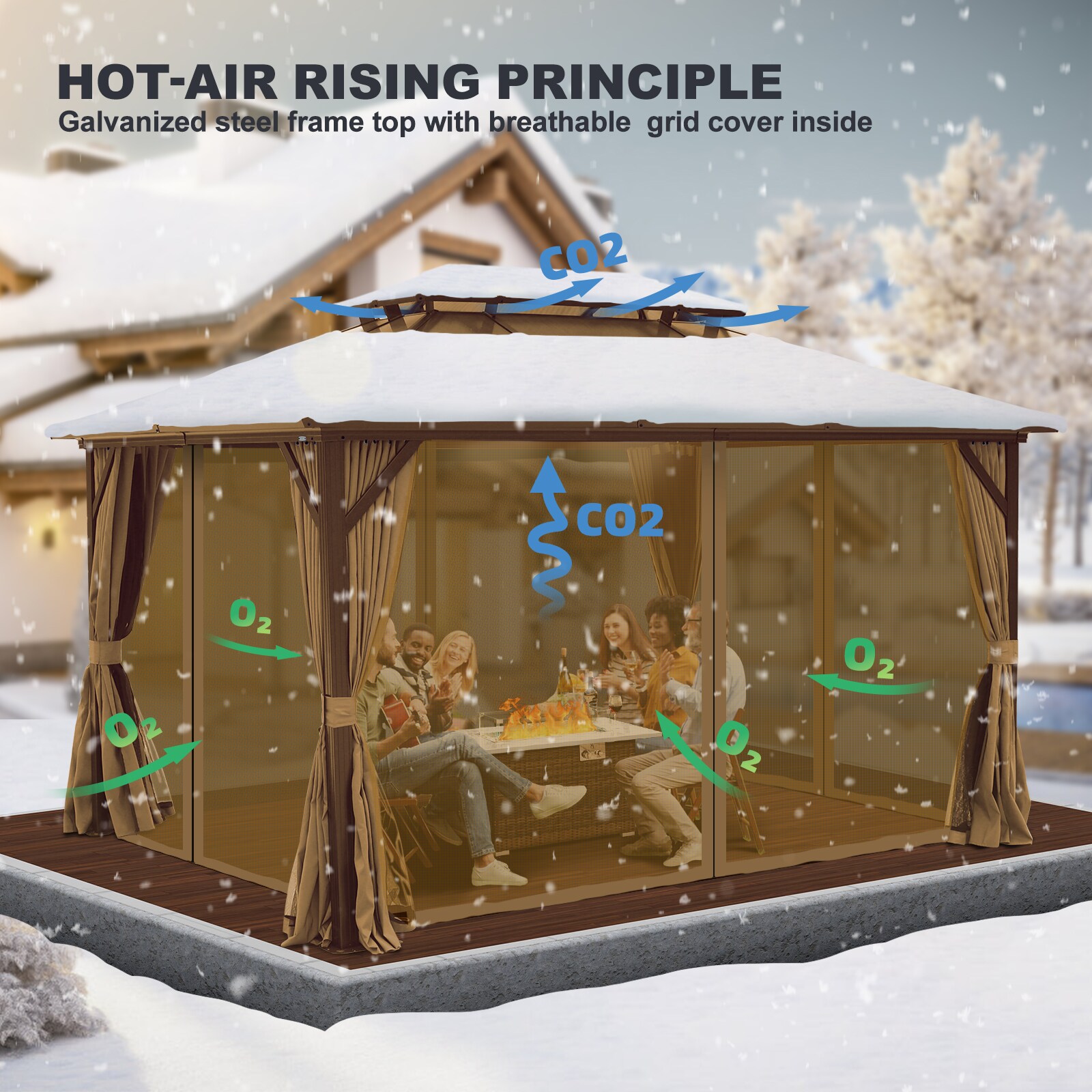 Kahomvis ZHIJIE-QP109-002 Wood-Resin-Gazebos - View #5