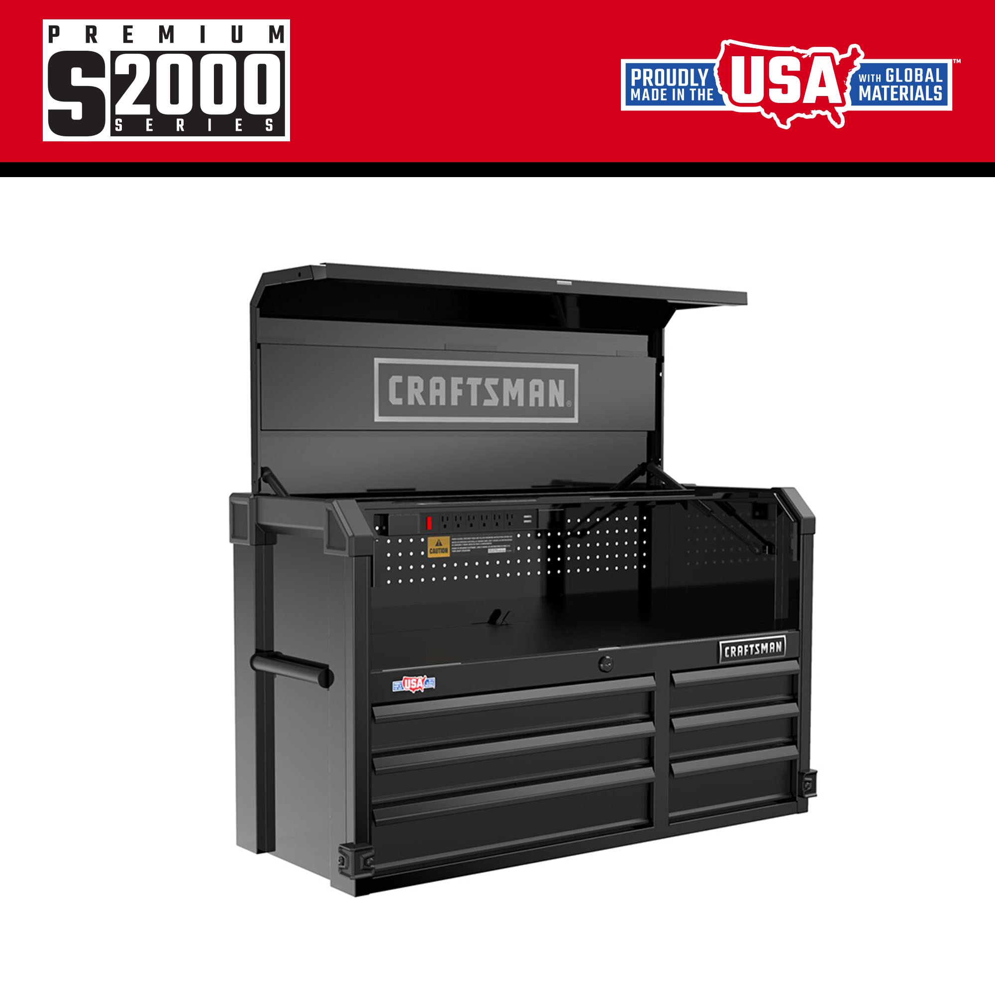 CRAFTSMAN Premium 2000 Series 40.5-in W x 24.5-in H 6-Drawer Steel Tool Chest (Black) CMST98259BK Sansujyuku sansujyuku.com