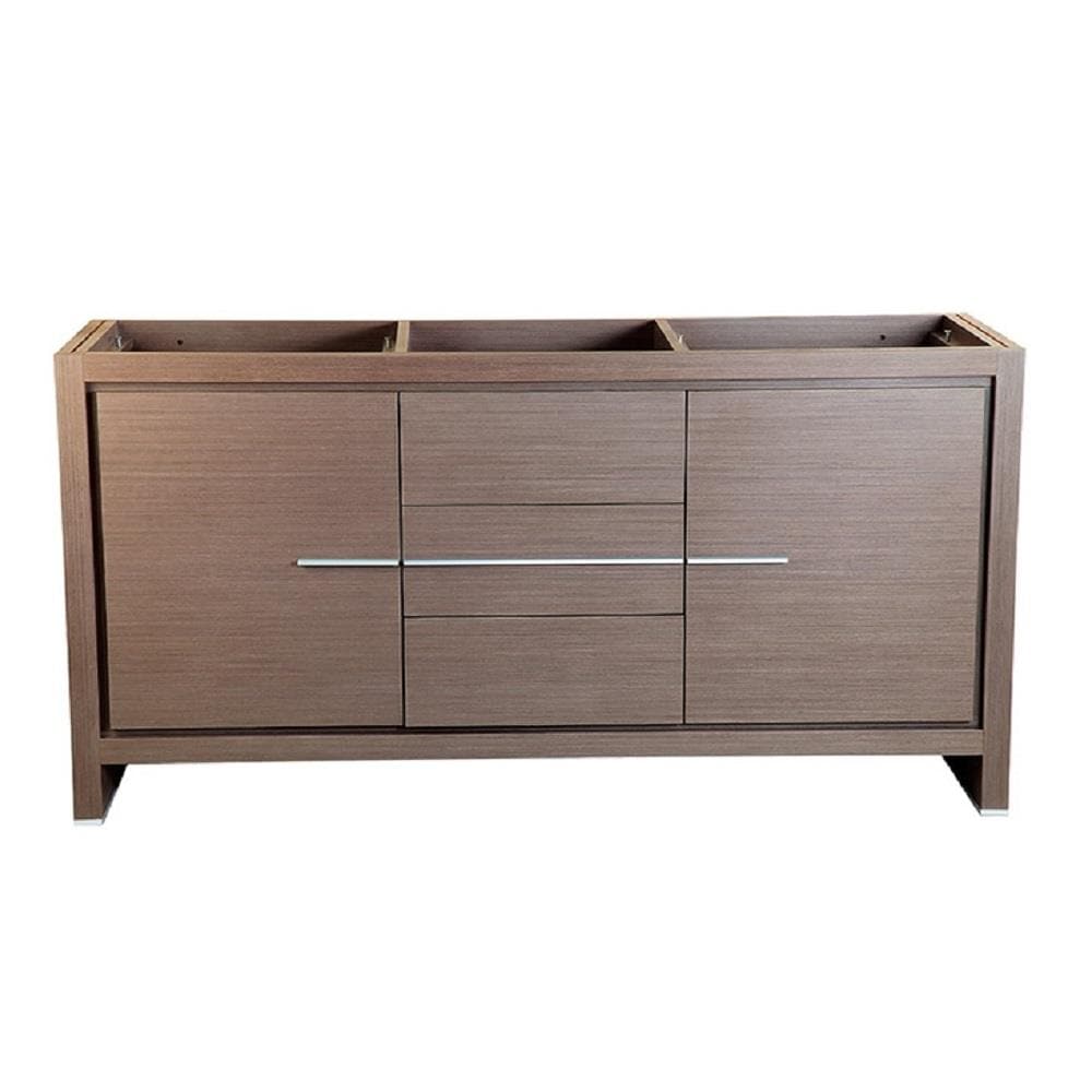 Fresca FCB8119GO Allier 60-in Gray Oak Bathroom Vanity Base Cabinet without Top