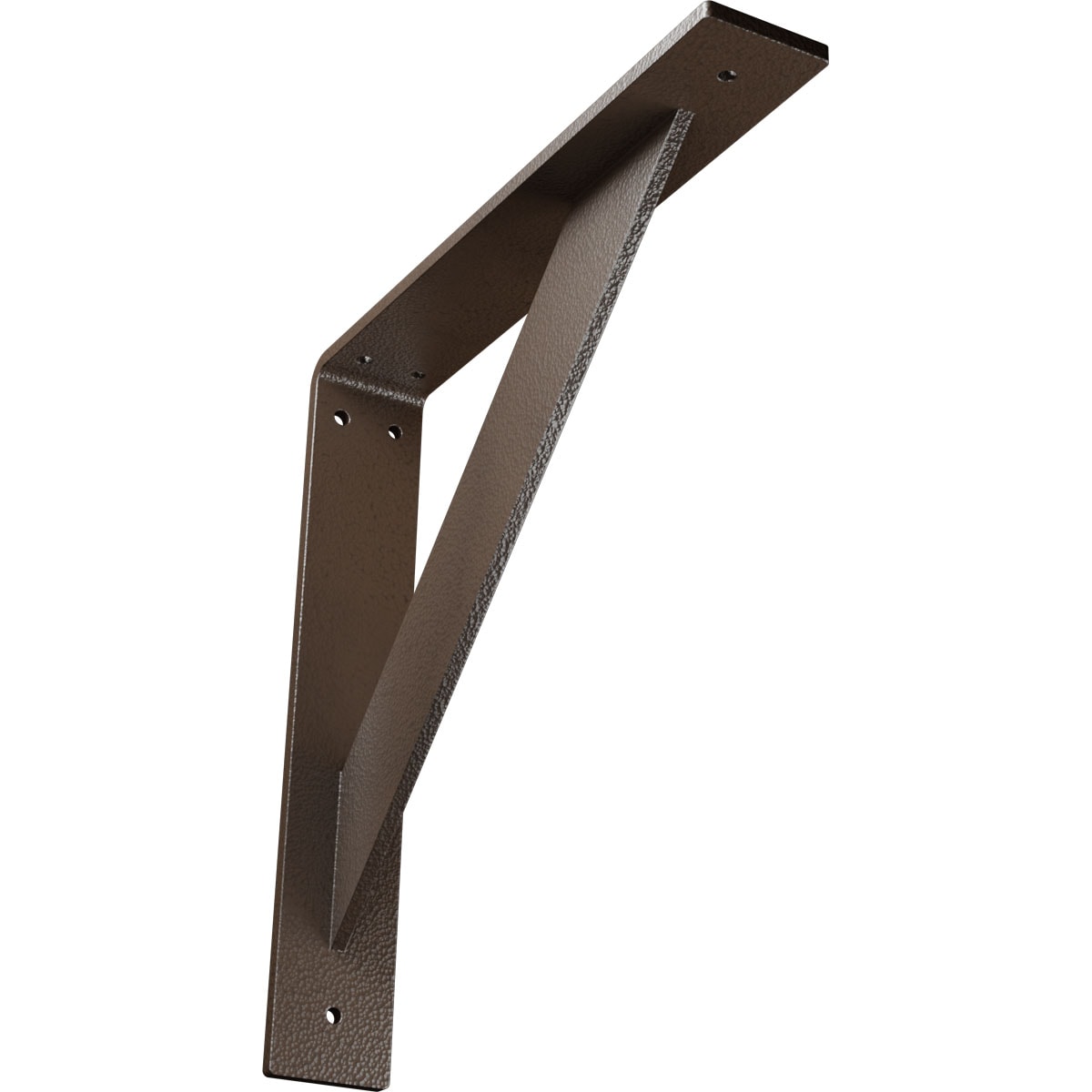 Ekena Millwork BKTM02X12X12TRHBR Traditional 12-in x 2-in x 12-in Brown Steel Countertop support bracket