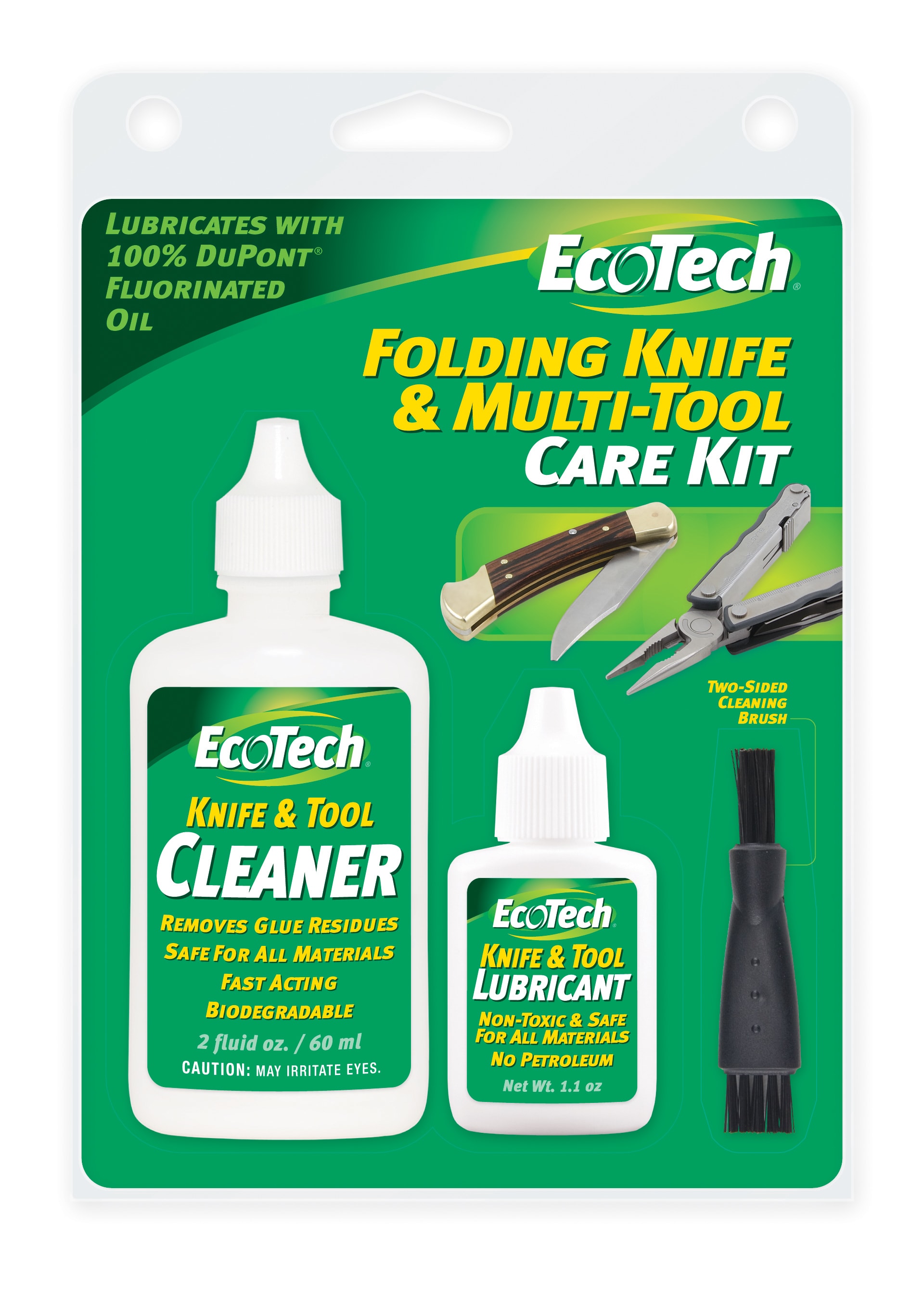 EcoTech ECOTECH Folding Knife Kit - DuPont Fluorinated Oil, Biodegradable  Degreaser, Lubricant & Cleaning Brush in the Hardware Lubricants department  at