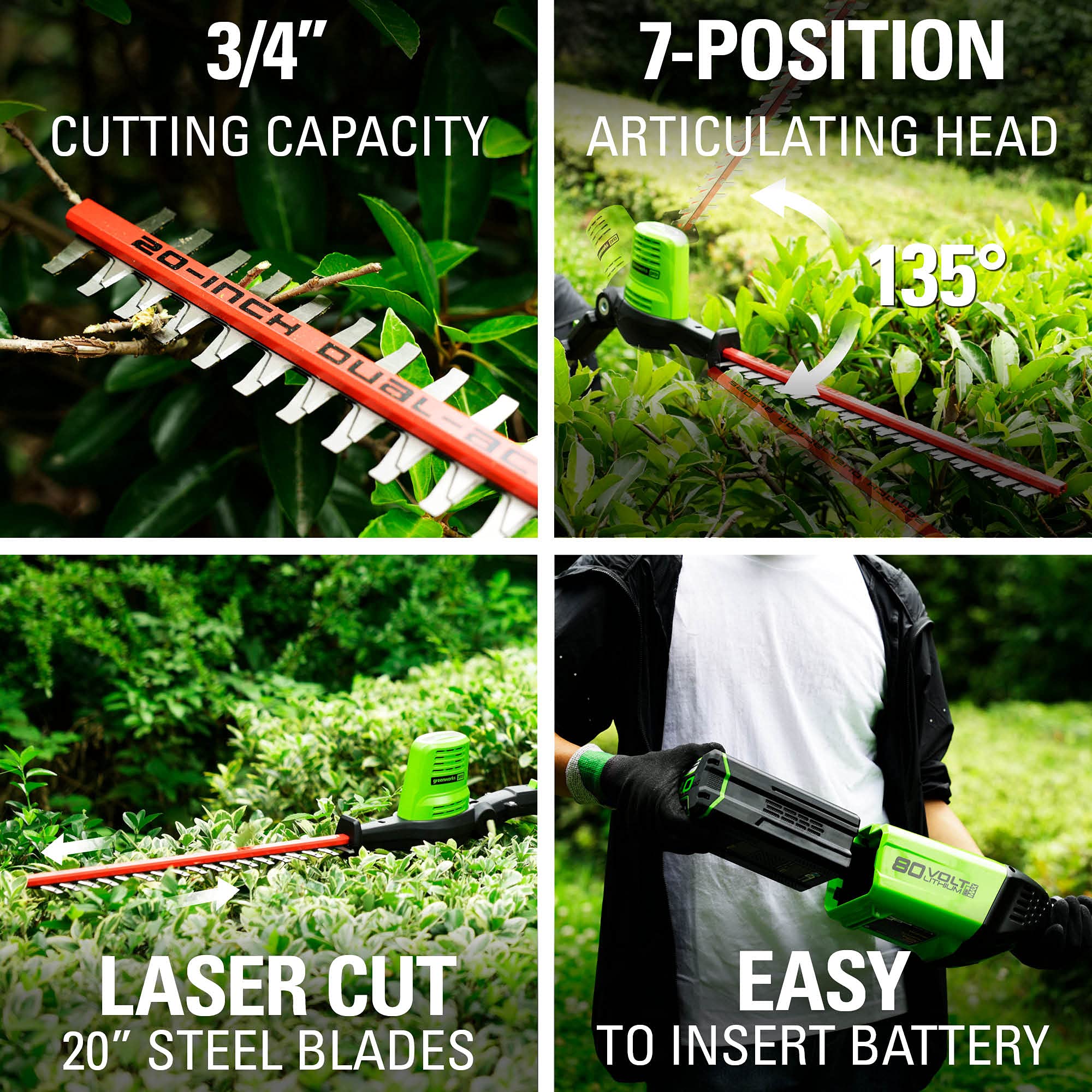 Greenworks HT2068D Cordless-Hedge-Trimmers - View #9