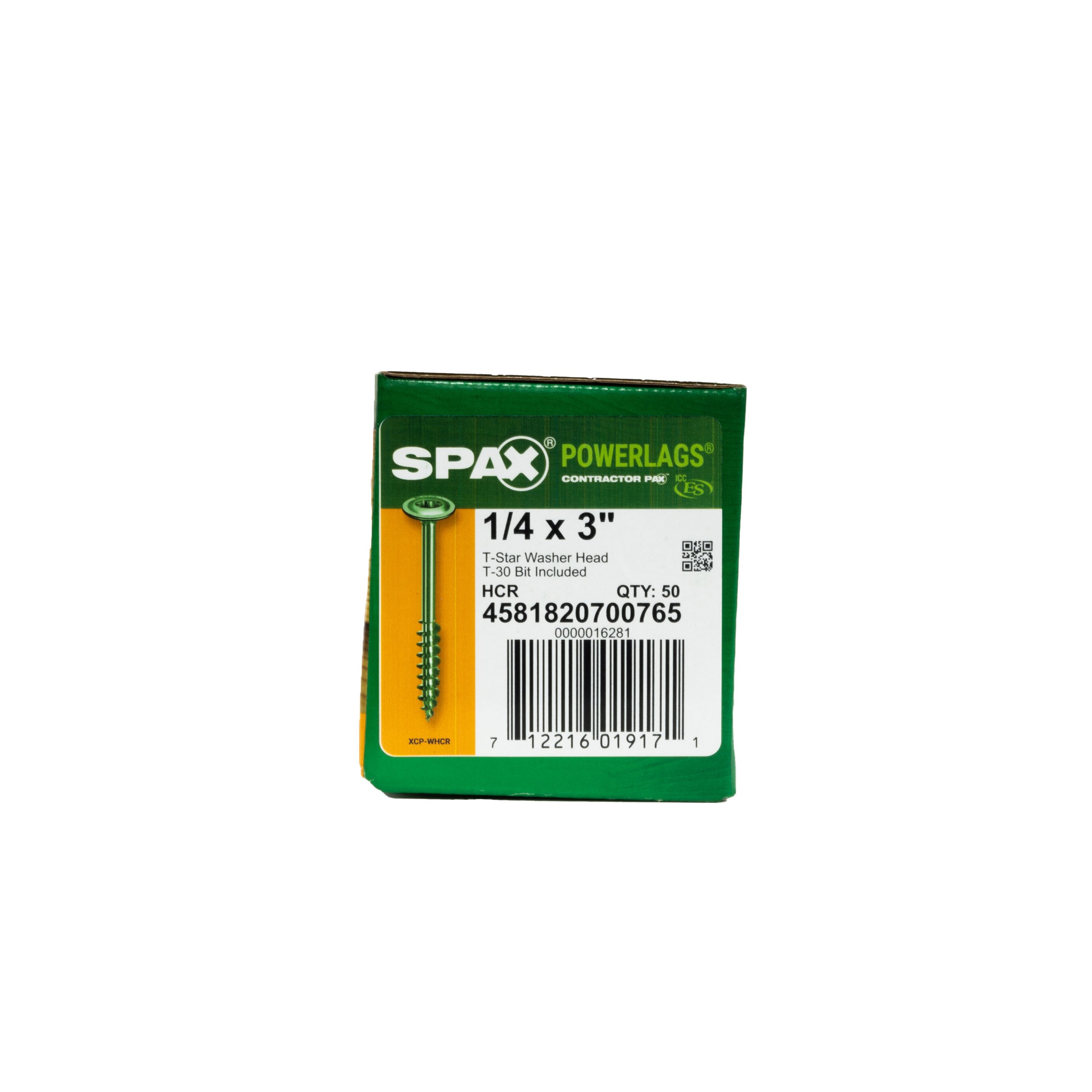 SPAX 1/4-in x 3-in Green Coated Wafer-Head Exterior Structural 