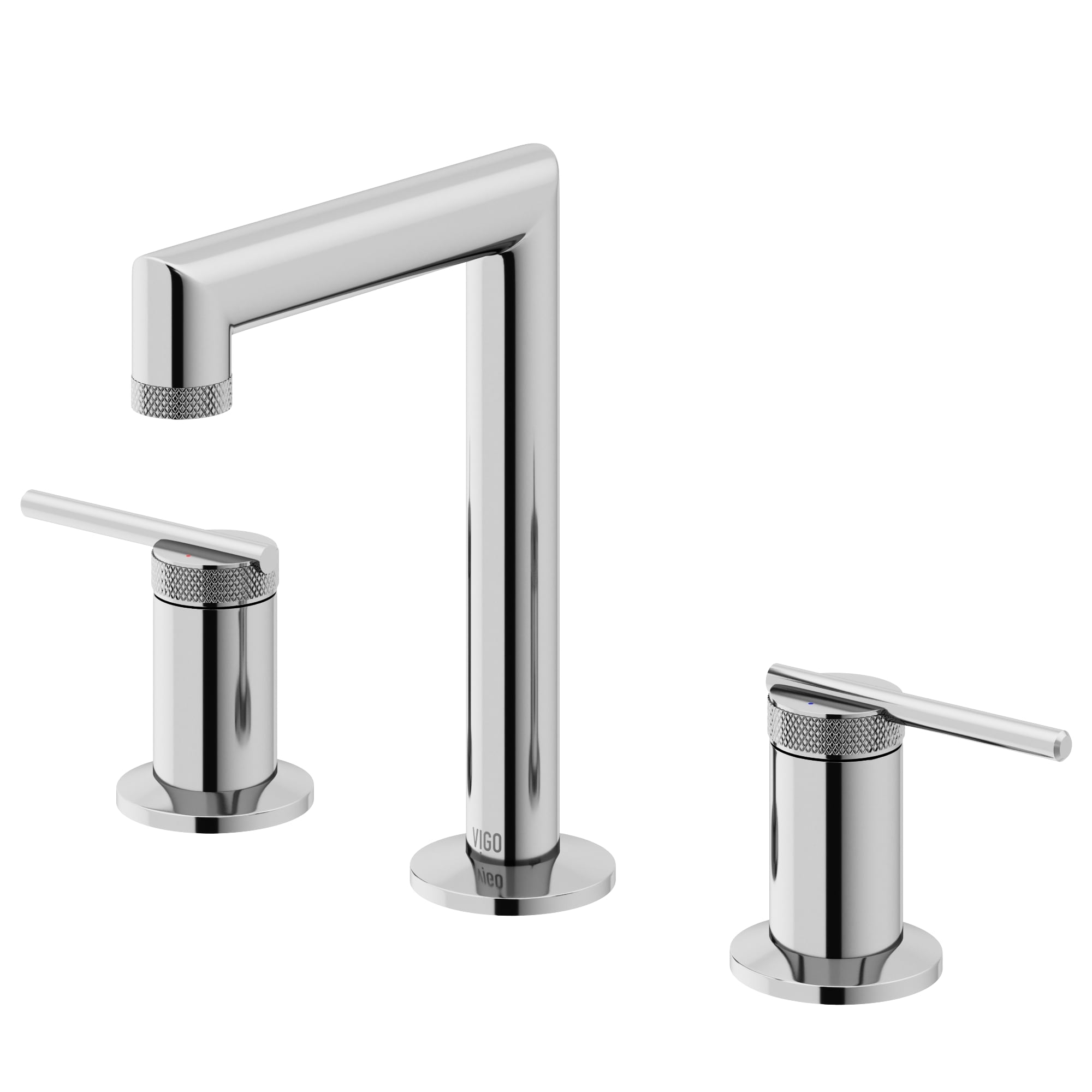 VIGO VG01304CH Sterling Chrome Widespread 2-handle WaterSense Mid-arc Commercial/Residential Handle Bathroom Sink Faucet