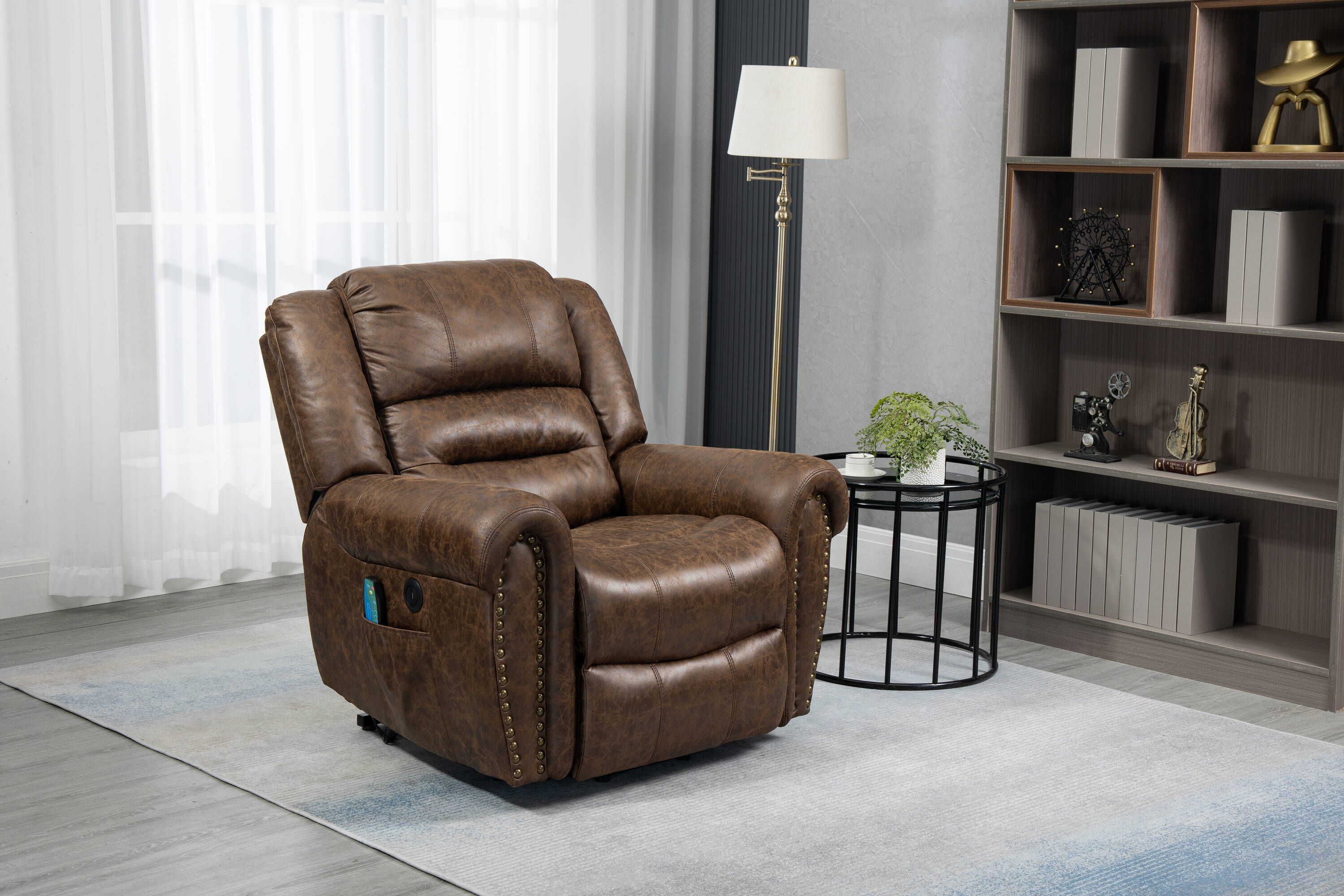 Tufted recliner online sofa