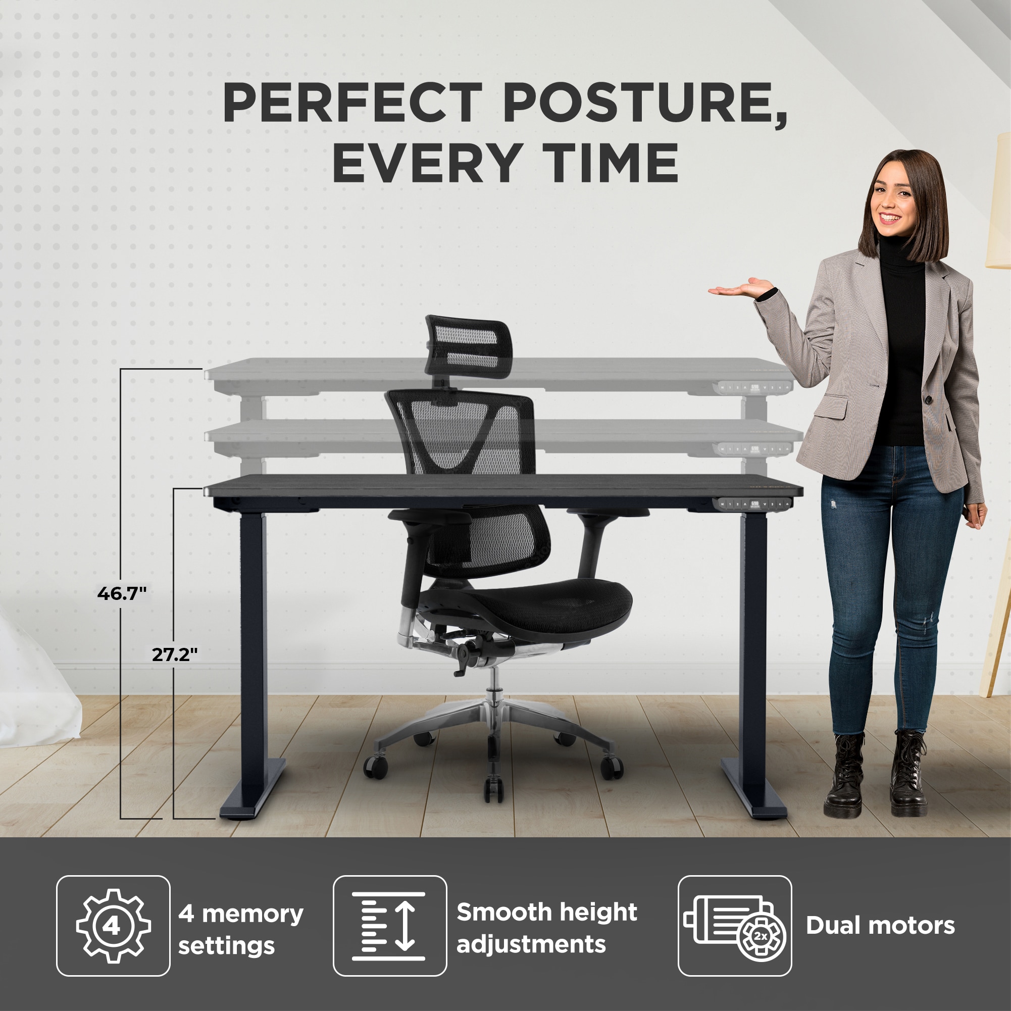 Uncaged Ergonomics RU2BBKMDF60 desks - View #4