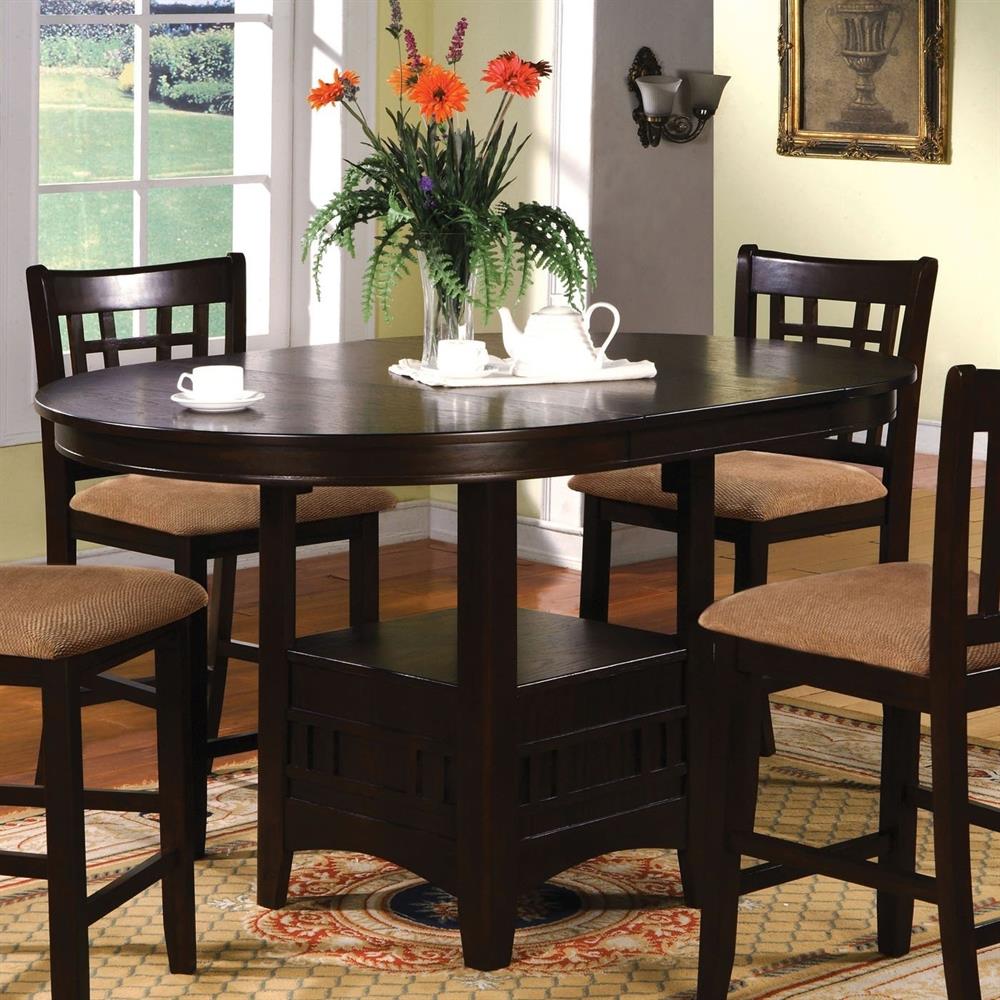 Furniture of America IDF-3032PT Metropolis Espresso Transitional Extending Drop Leaf Counter Table, Composite with Espresso Composite Base 60-in L x 36-in H