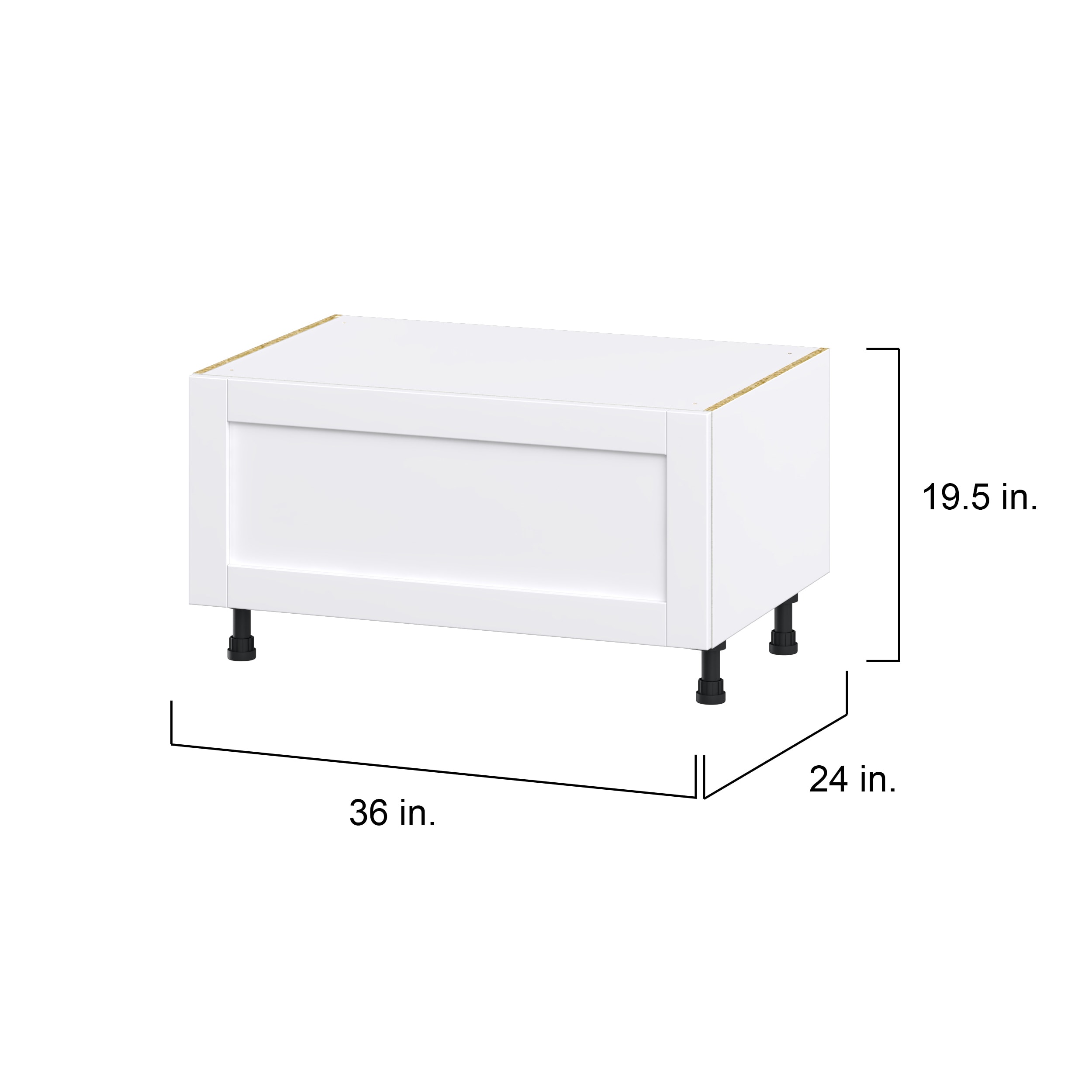 Hugo&Borg Rosemont 30-in W x 19.5-in H x 24-in D Glacier White 1-Drawer Base Fully Assembled Cabinet