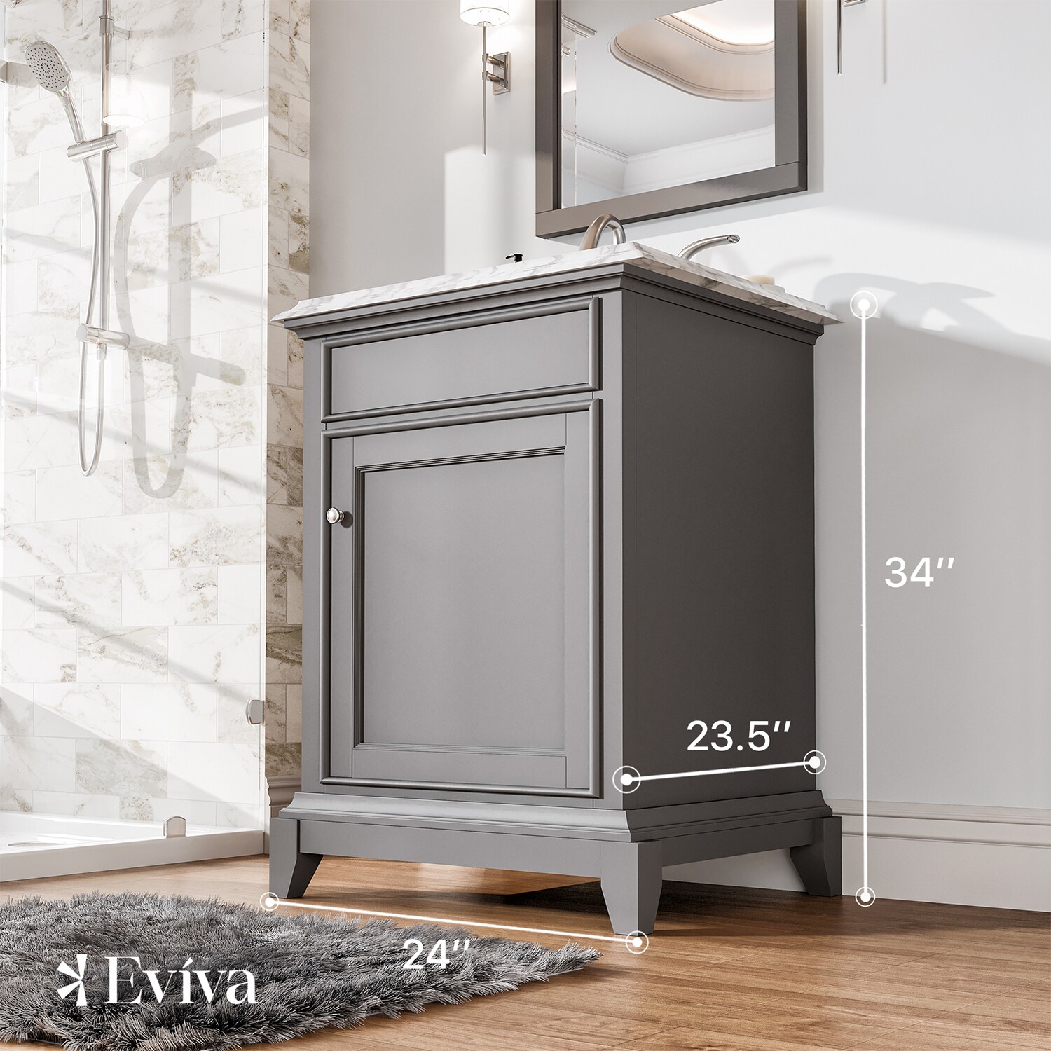 Eviva EVVN707-24GR Bath-Vanity-Combo - View #2