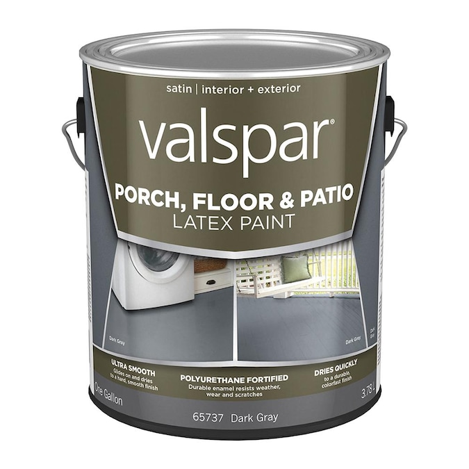 Valspar Dark Gray Satin Exterior Porch, Porch And Patio Floor Paint