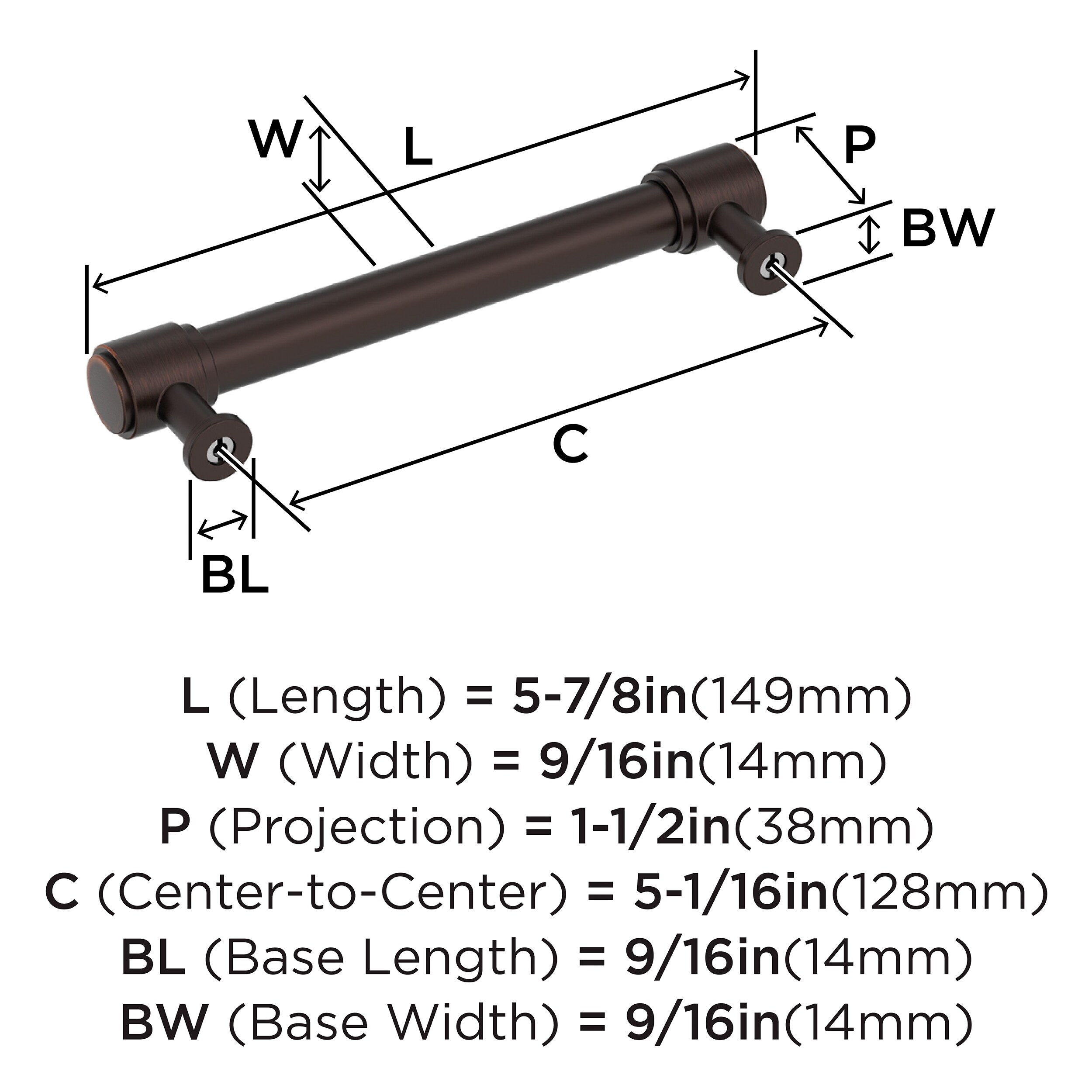 Amerock BP37464ORB Cabinet-Pulls - View #4