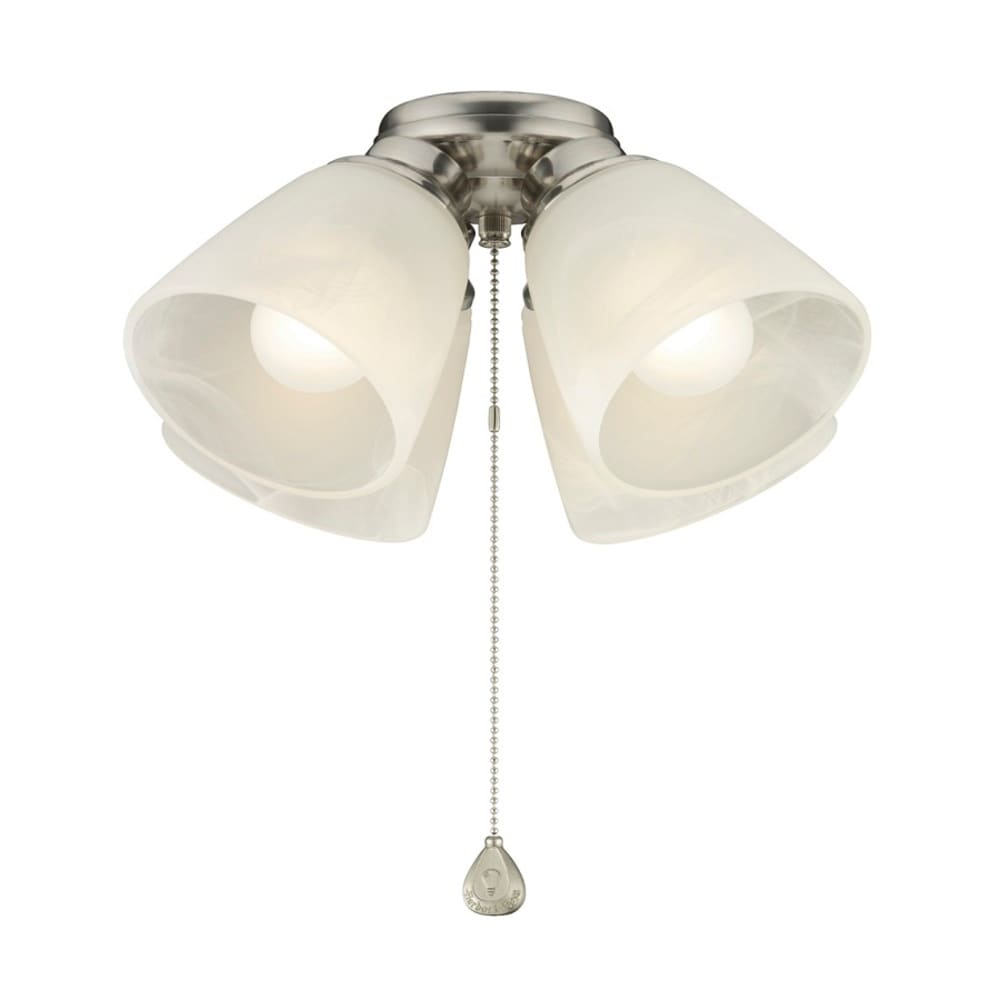 Harbor Breeze 10-in 4-Light Silver LED Ceiling Fan Light Kit in 