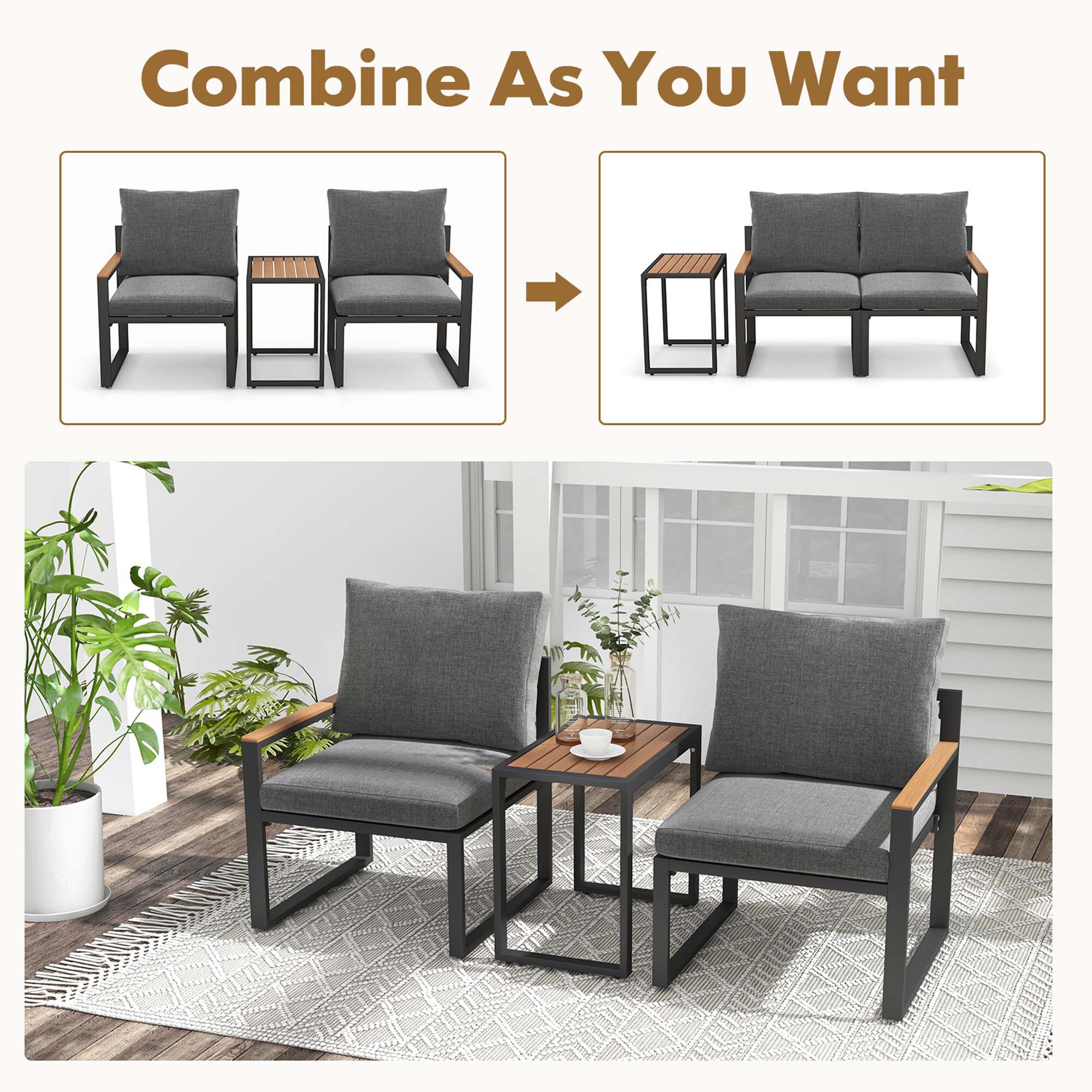 Costway HCST01685 Patio-Conversation-Sets - View #5