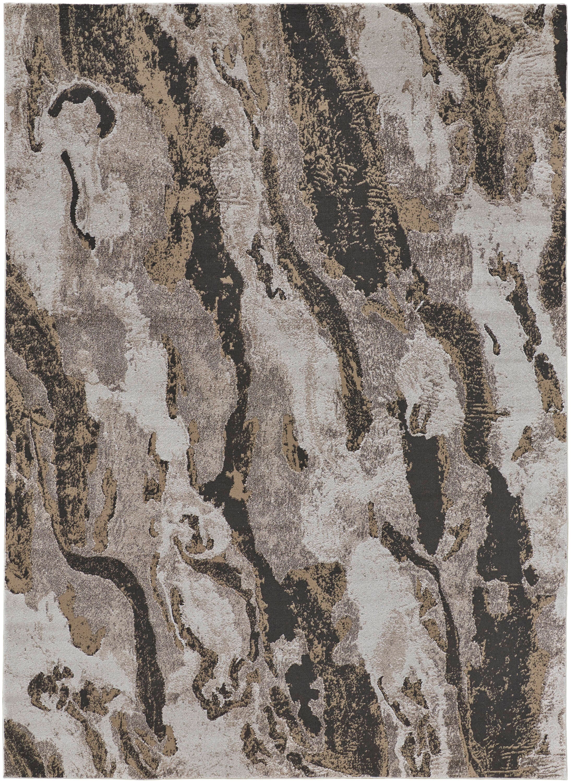 Room Envy VNRR39FGCHLBGEG00 9 x 12 (ft) Loomed Polypropylene Ivory/Brown/Taupe Rectangular Indoor Abstract Area rug