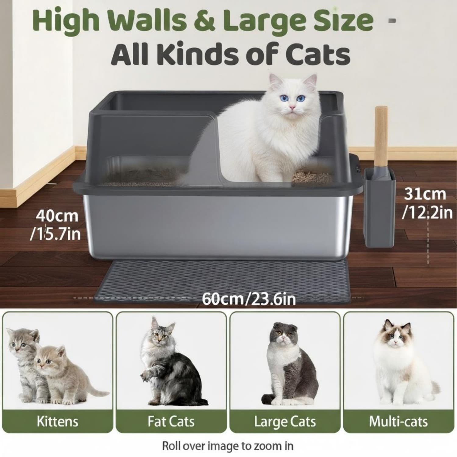 Gimars CLBMSP08-A Cat-Litter-Box - View #2