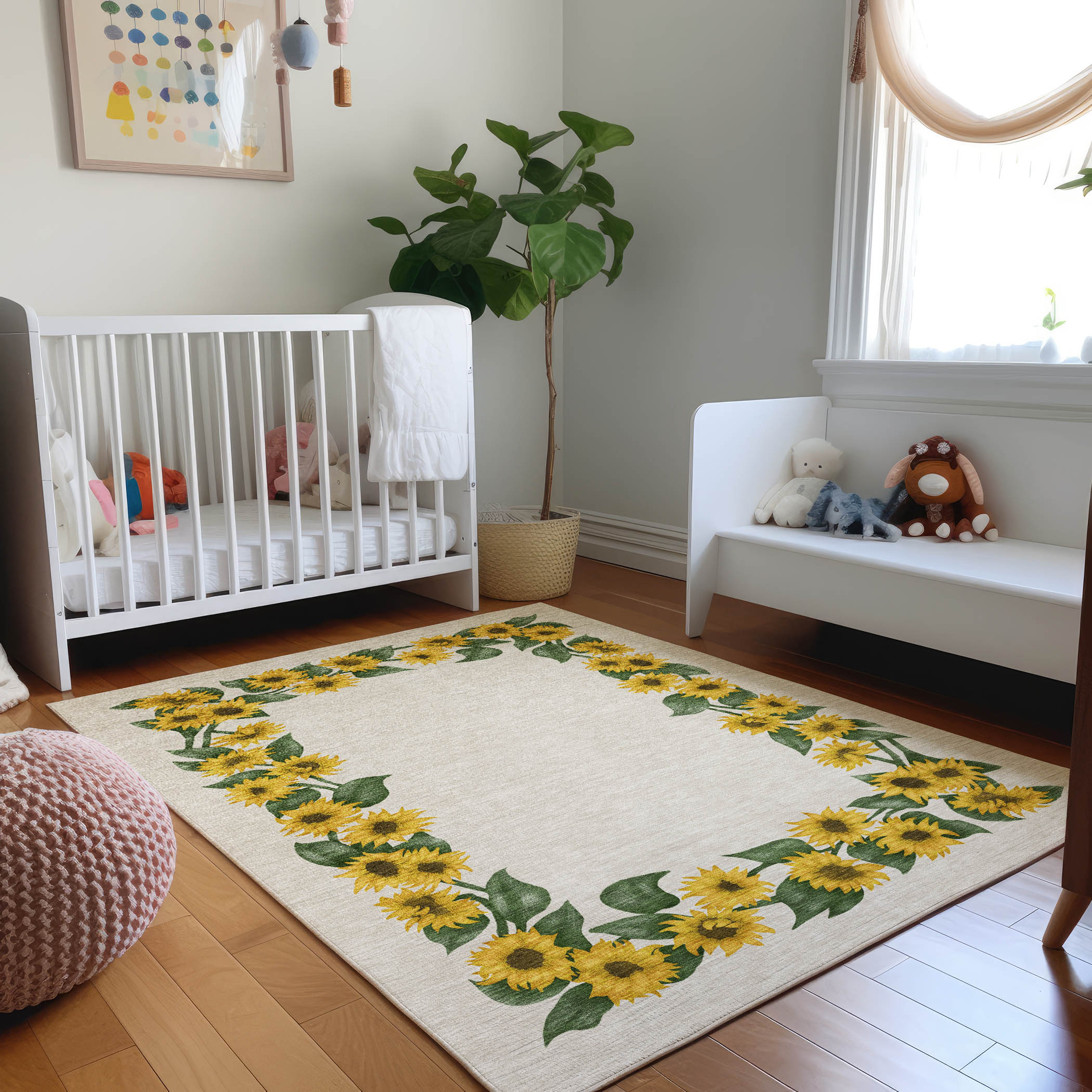 Addison Rugs AMF172YE30X46 Mayfield AMF172YE 2 x 3 (ft) Loomed Polyester Yellow Rectangular Indoor Geometric Machine washable Area rug