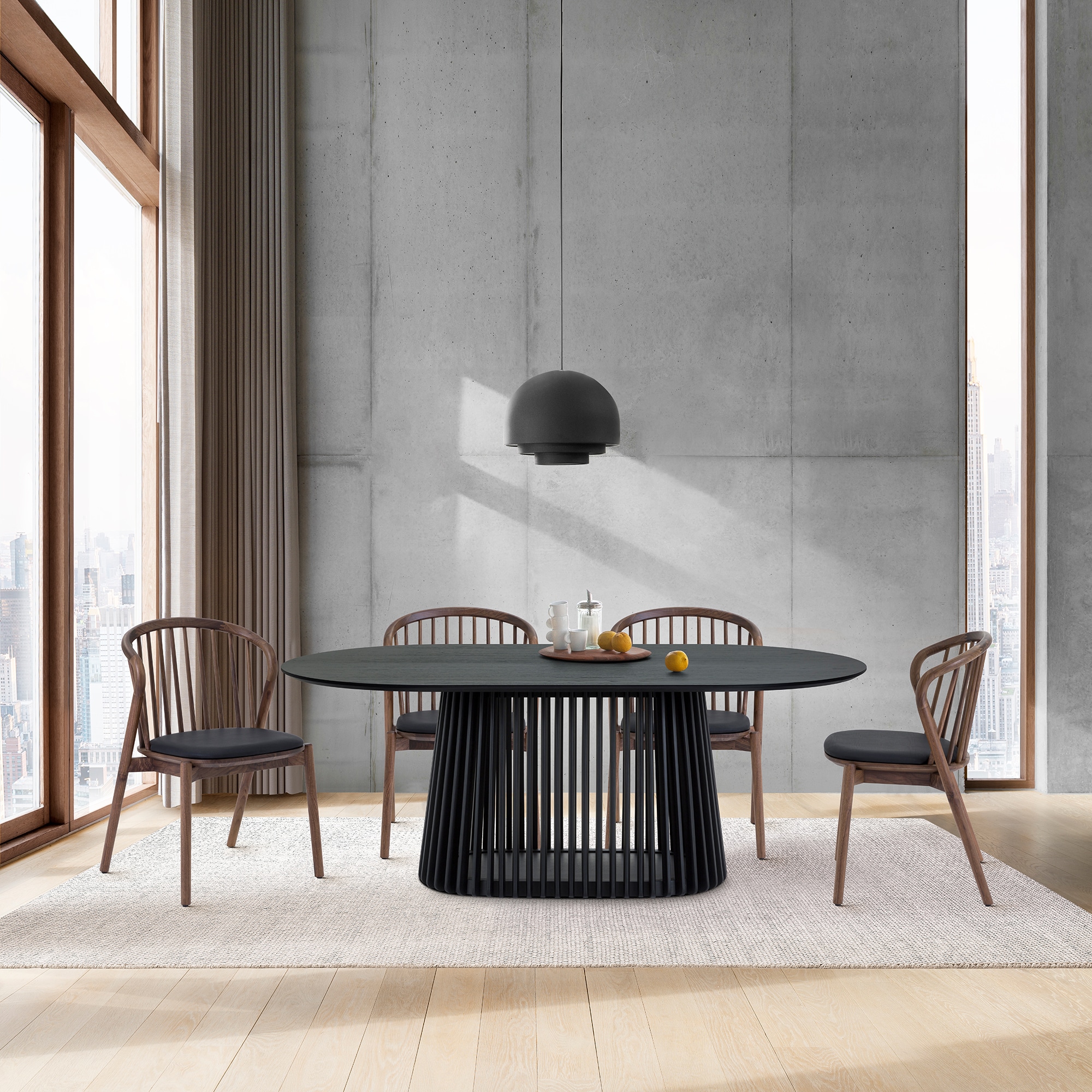 Armen Living LCECSIWABLK Dining-Chairs - View #2