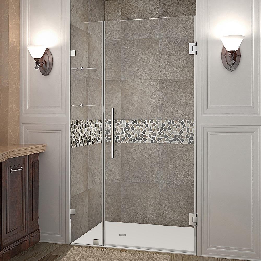 Aston Nautis Gs 39 1 4 In To 40 1 4 In X 72 In Frameless Hinged Shower