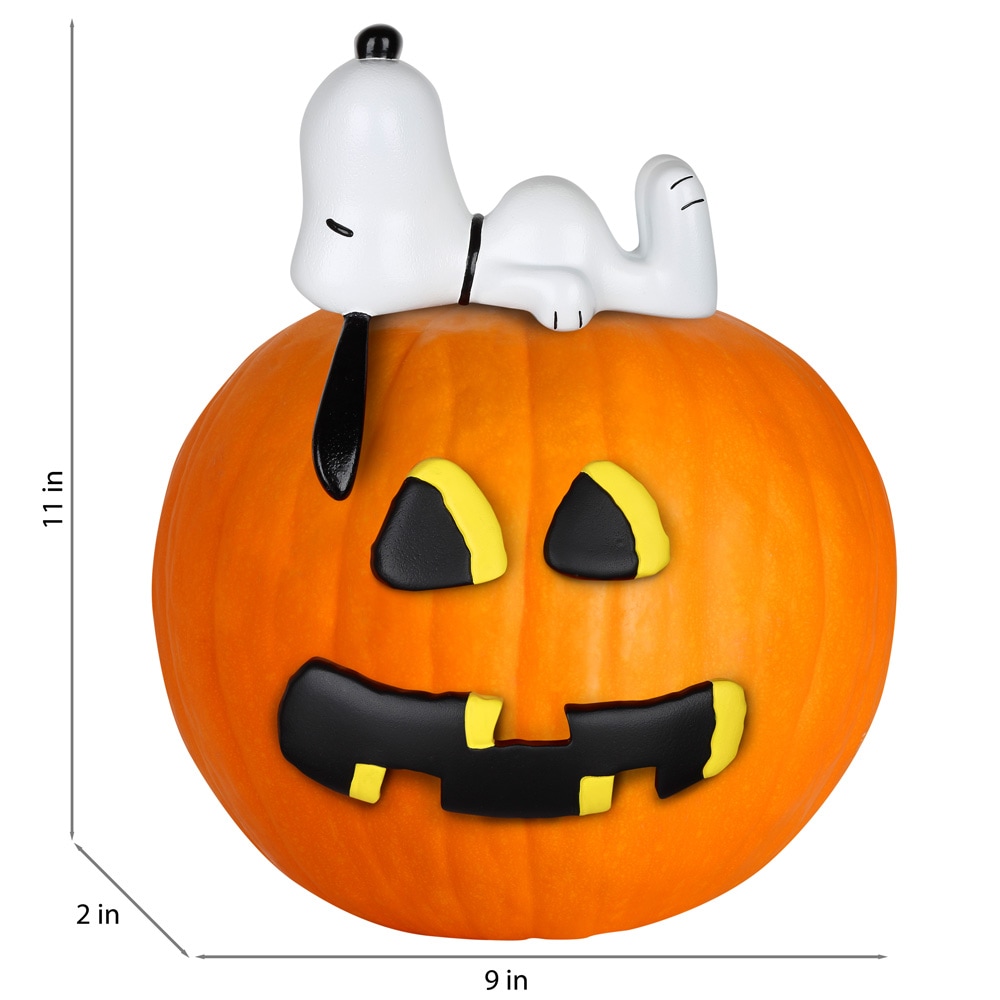 Light-Up Evil Pumpkin 11in x 11 1/2in