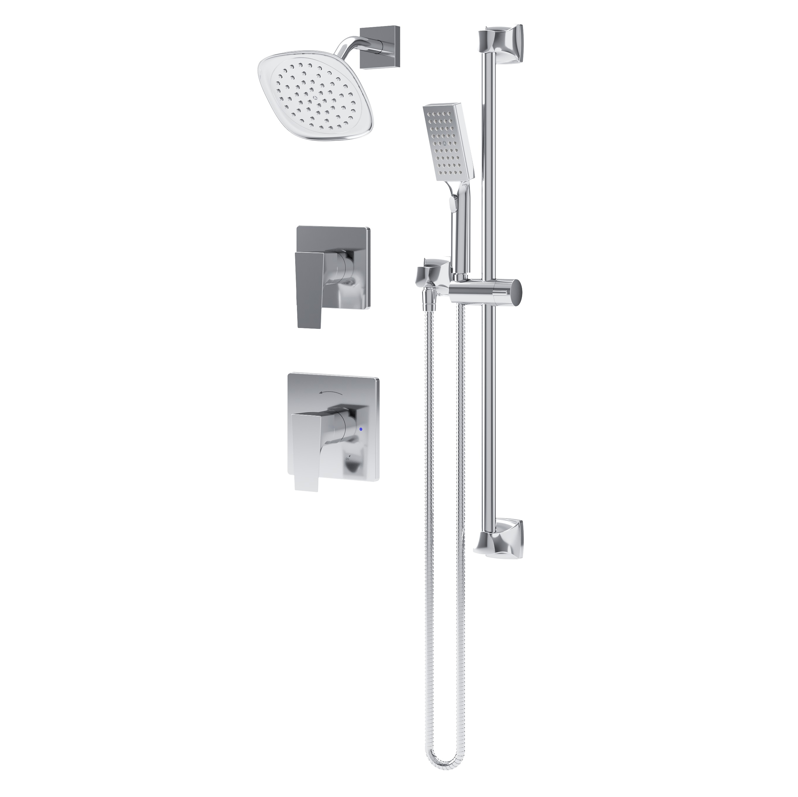 Symmons 499515TRM Verity Polished Chrome 7-Inches Dual Head Built-In Shower Faucet System with ( Pressure-balanced