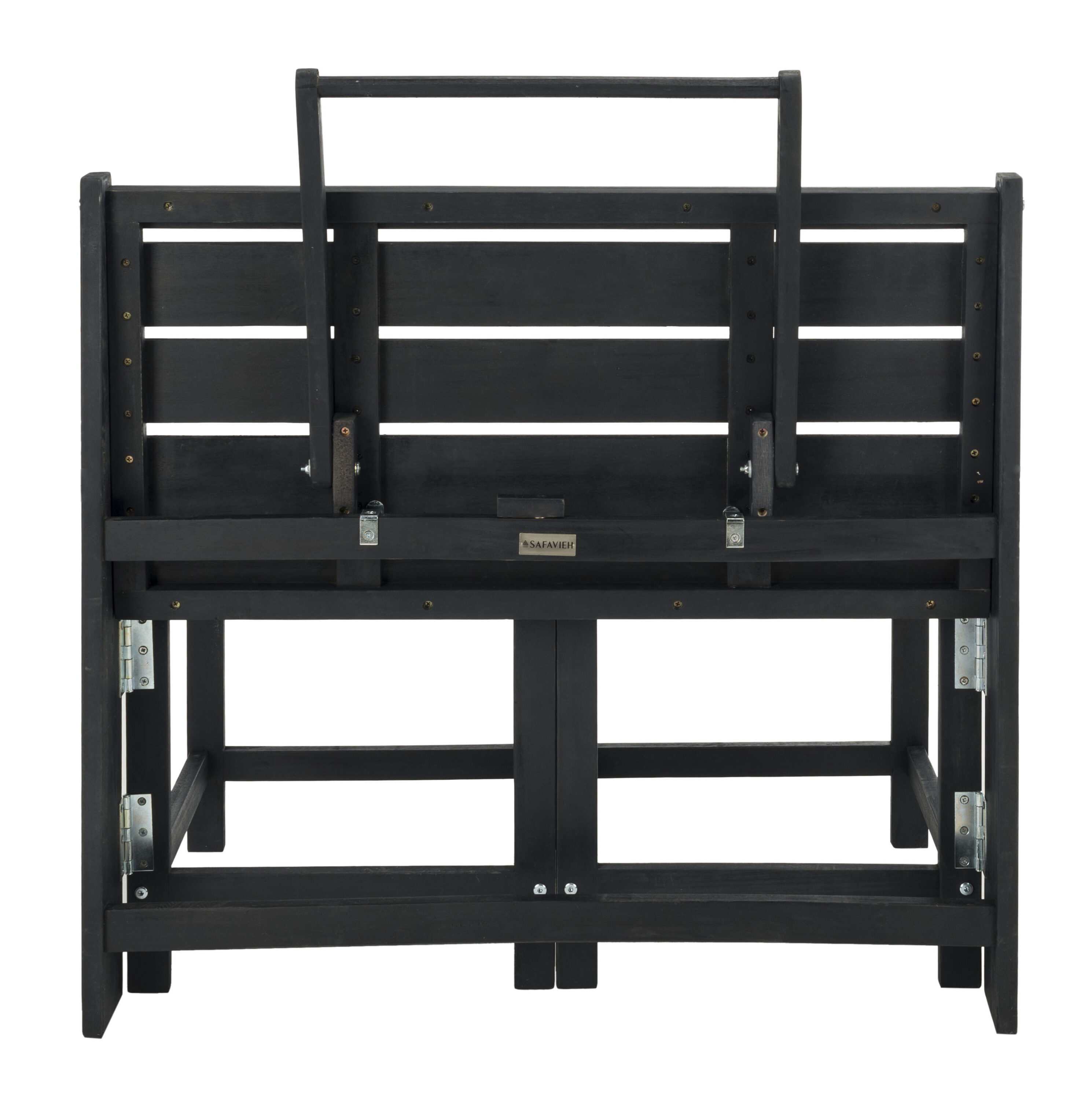 Safavieh PAT6752B Belamy 63-in W x 31.5-in H Dark Slate Gray Acacia Traditional Bench
