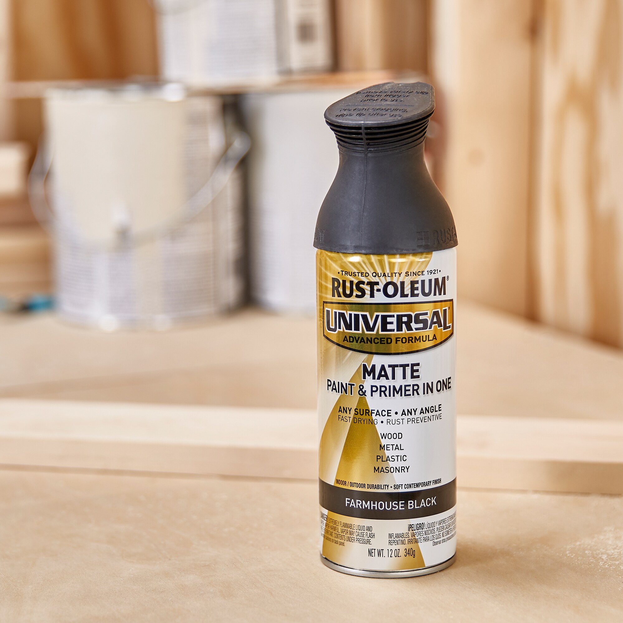Rust-Oleum Universal Matte Farmhouse Black Spray Paint and Primer