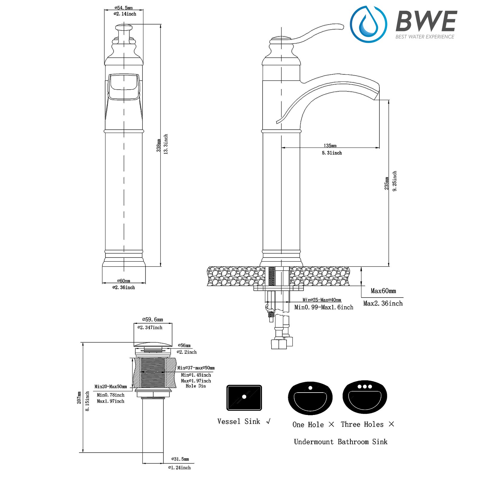 BWE A-96137H-C-2 Lavatory-Faucets - View #8