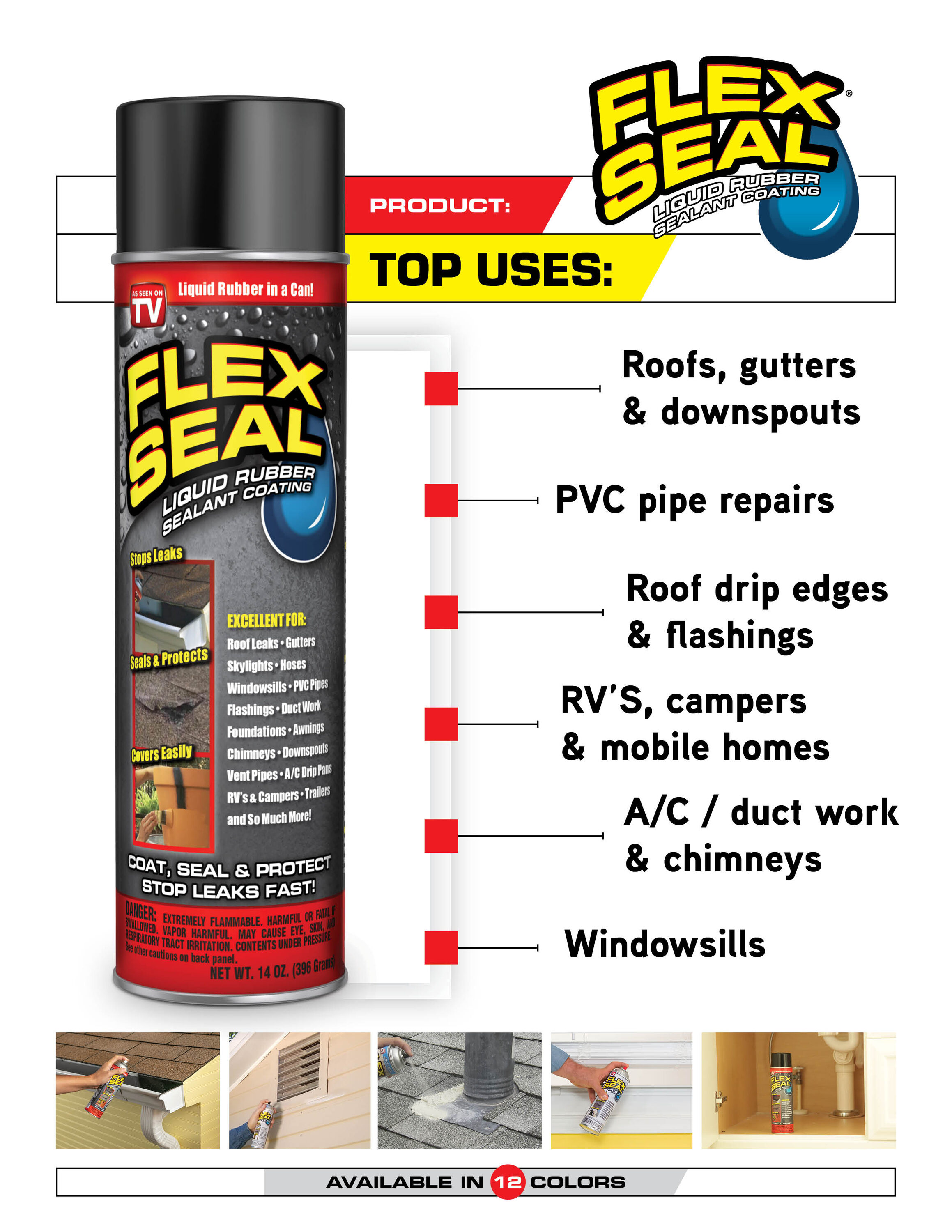 Household Stop Leak (Set of 2): Flexible spray hardens to a permanent seal  instantly stops leaks on all surfaces (kitchen …